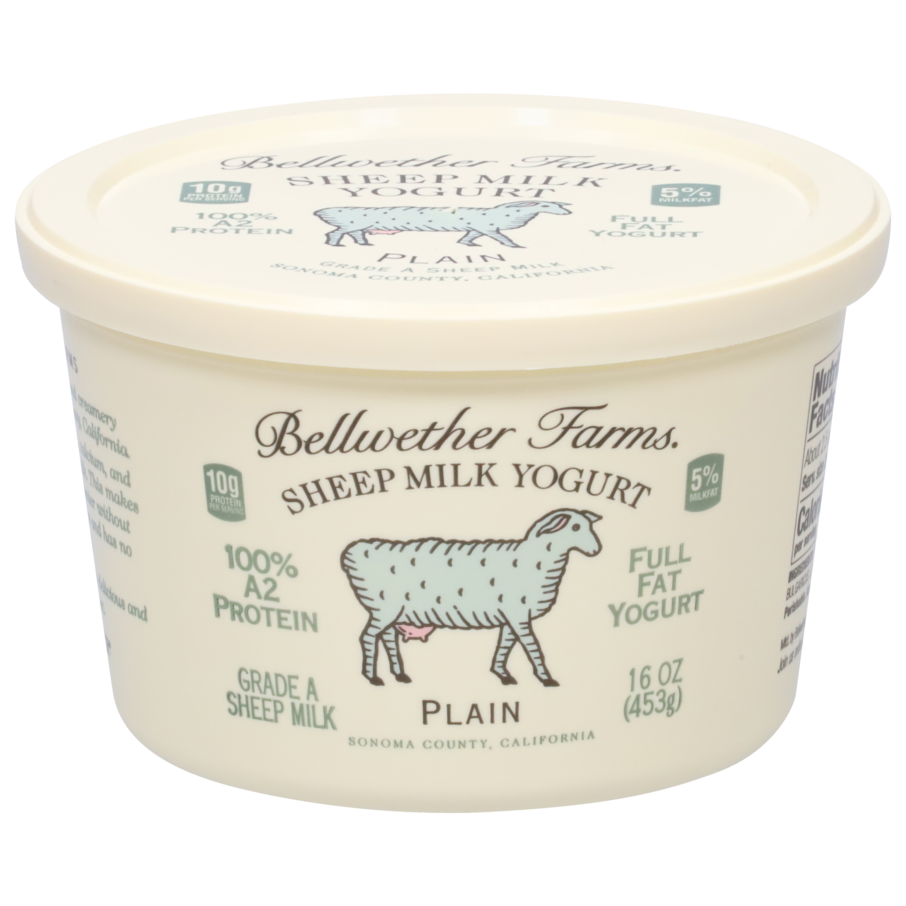 Bellwether Farms Full Fat Sheep Milk Plain Yogurt