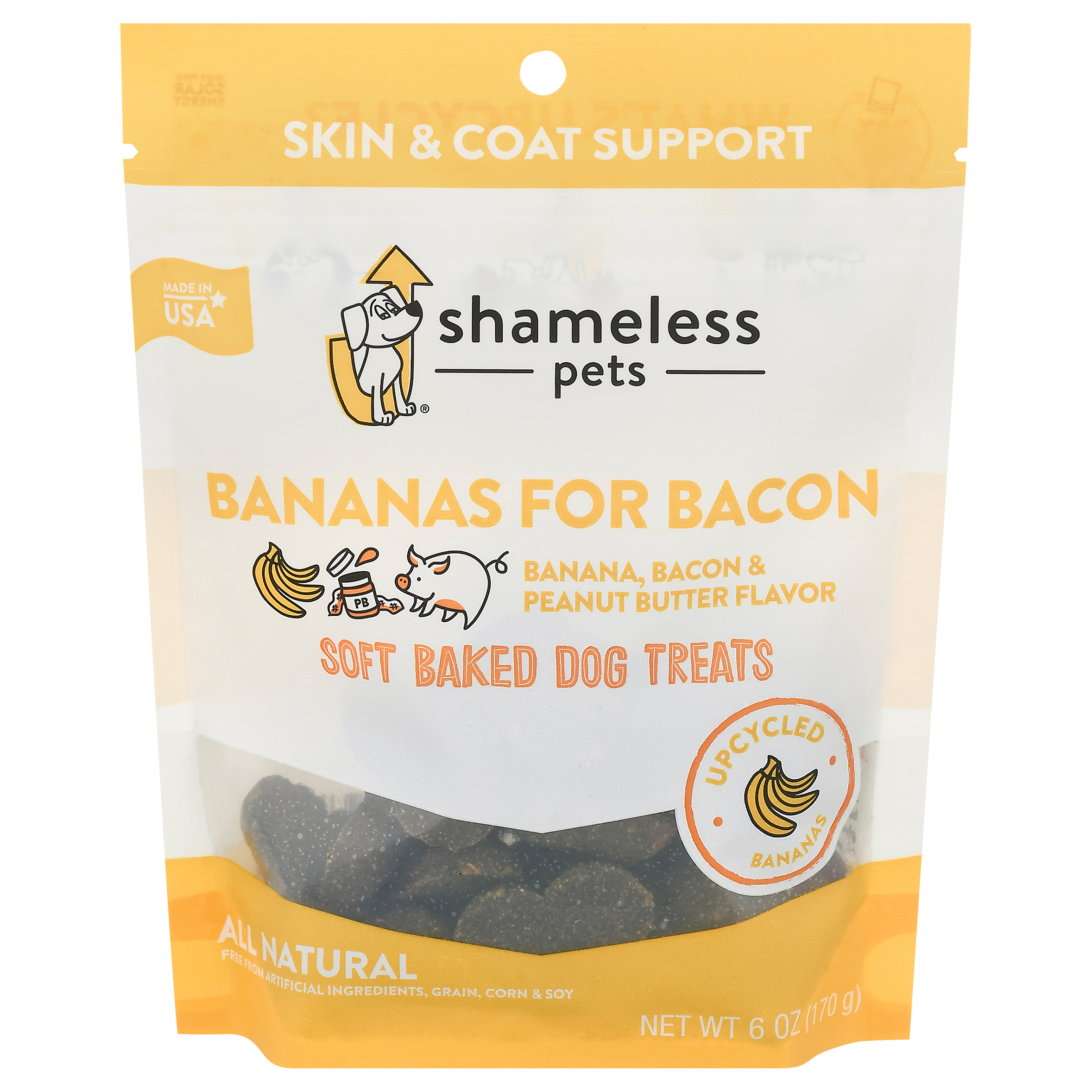 Shameless Pets Soft Baked Bananas for Bacon Dog Treats