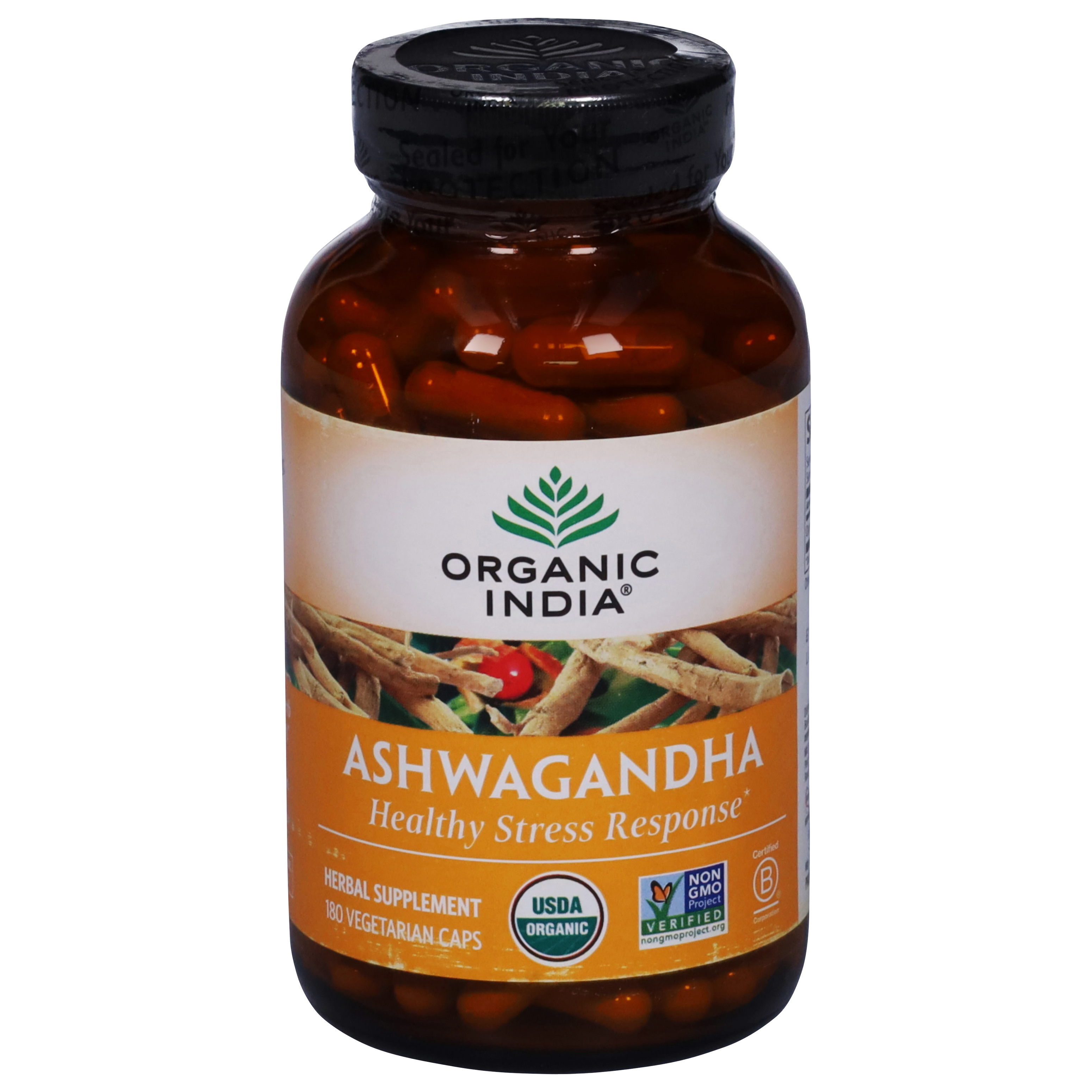Organic India Ashwagandha 180 Vegetarian Caps