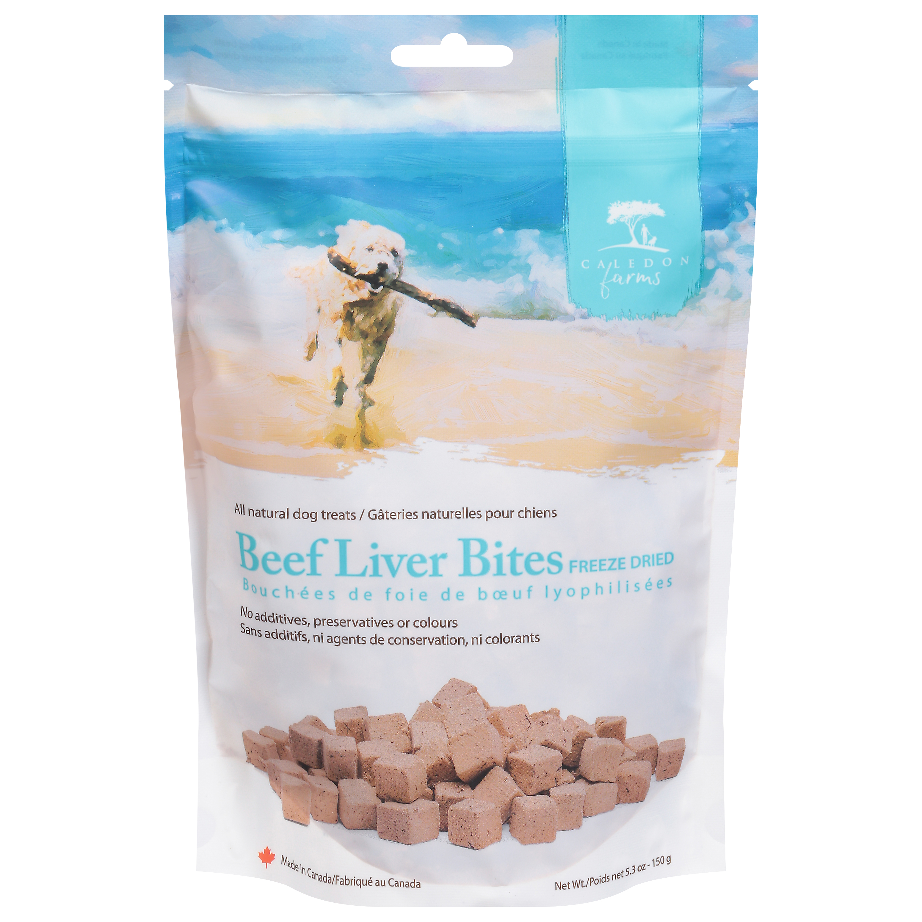 Caledon Farms Freeze Dried Beef Liver Bites Dog Treats