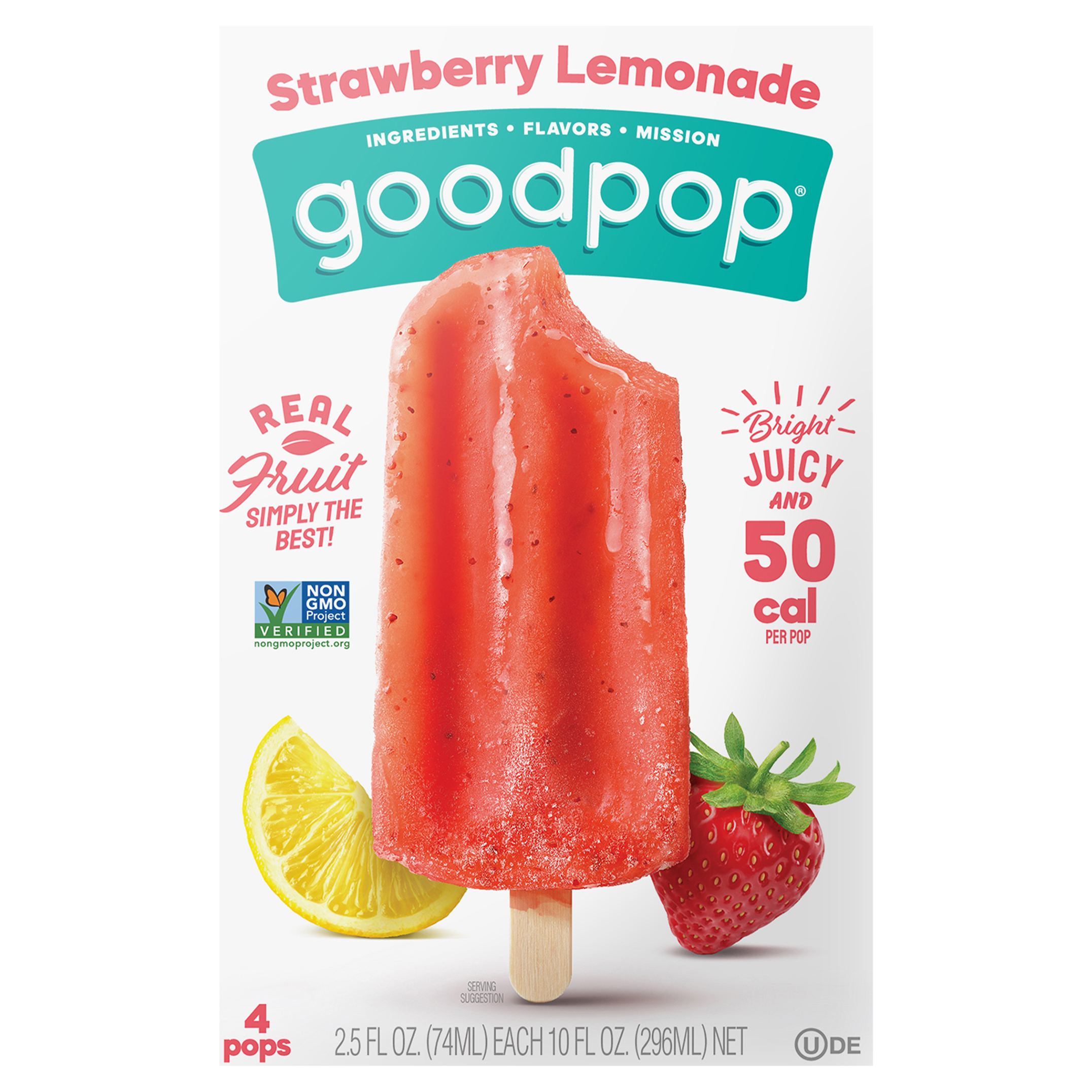 Strawberry Lemonade Frozen Fruit Bars,