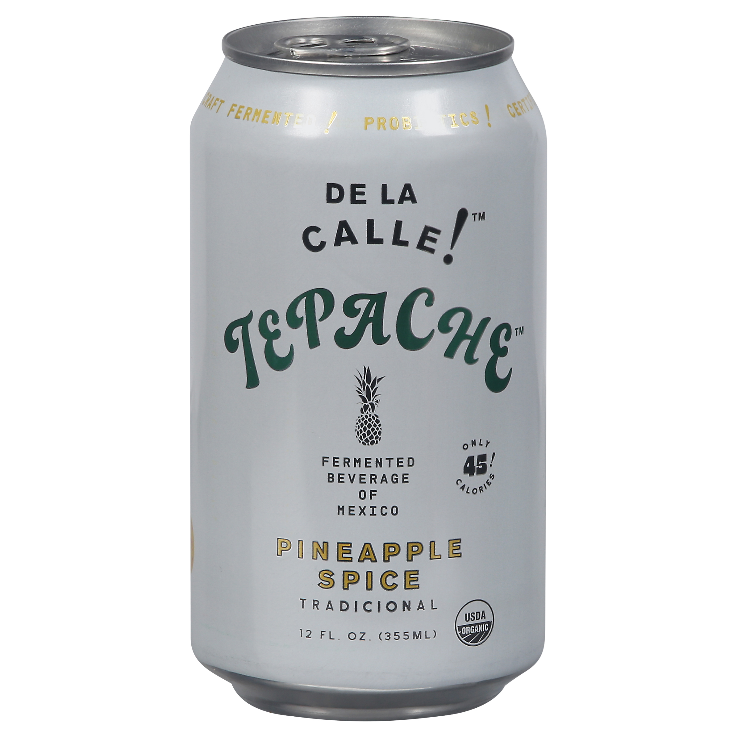 De La Calle! Tepache Tradicional Pineapple Spice Fermented Beverage