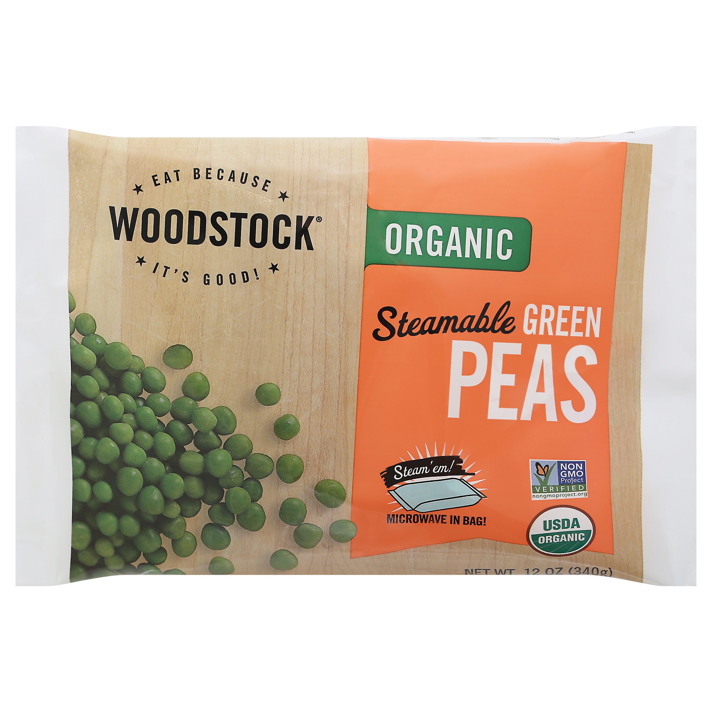 Woodstock Organic Steamable Green Peas
