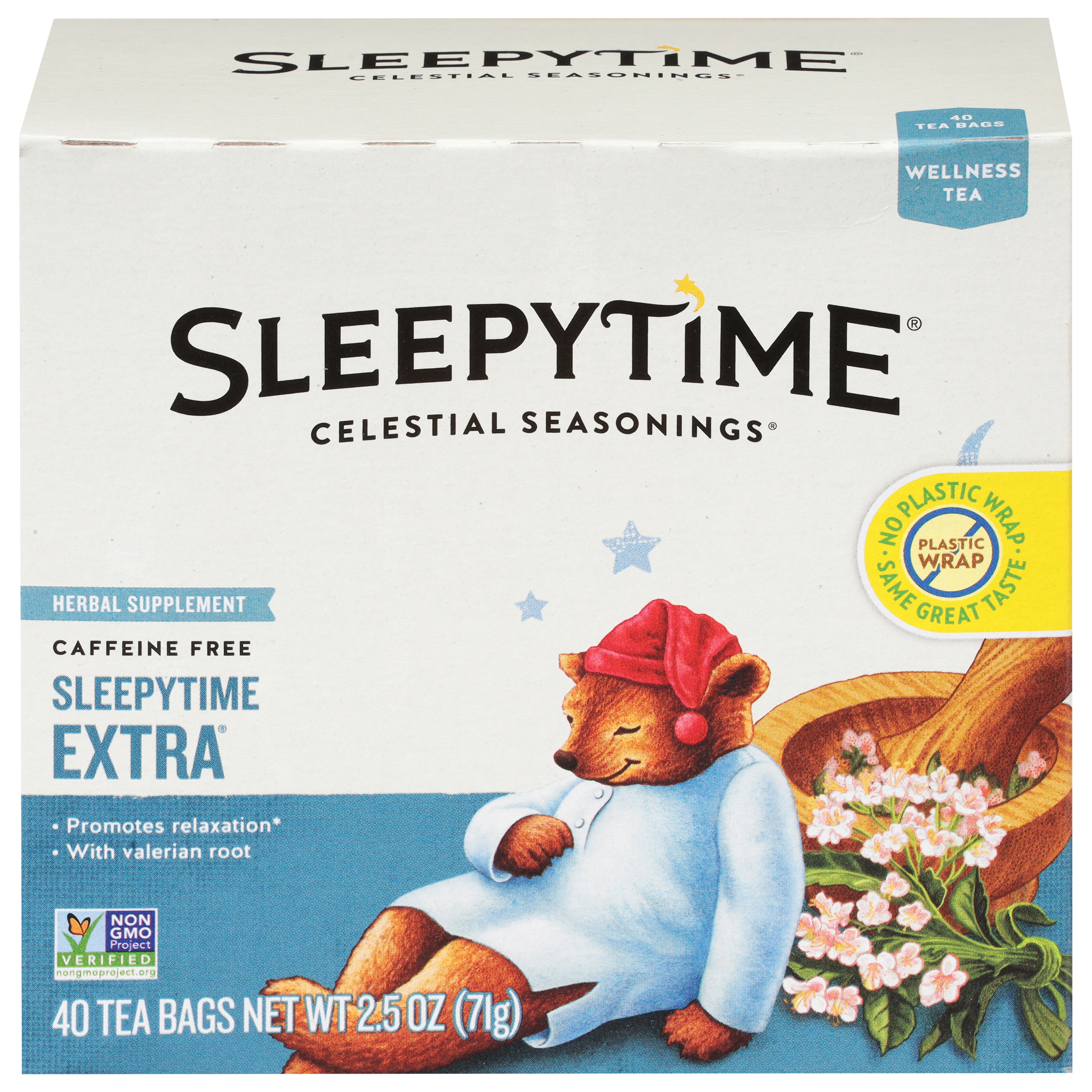 Celestial Seasonings Sleepytime Extra Caffeine Free Wellness Tea 40 Tea Bags