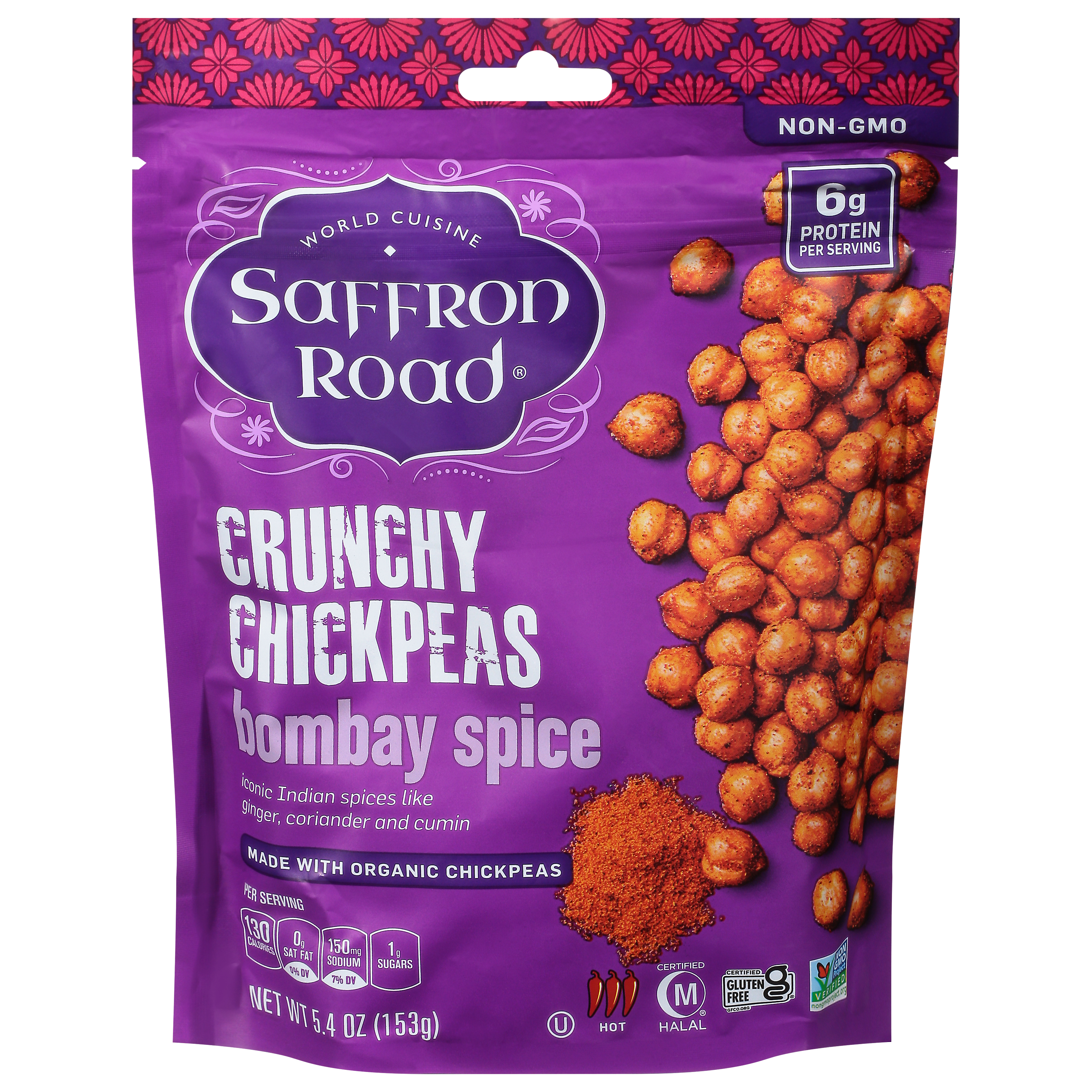 Saffron Road Hot Crunchy Bombay Spice Crunchy Chickpeas