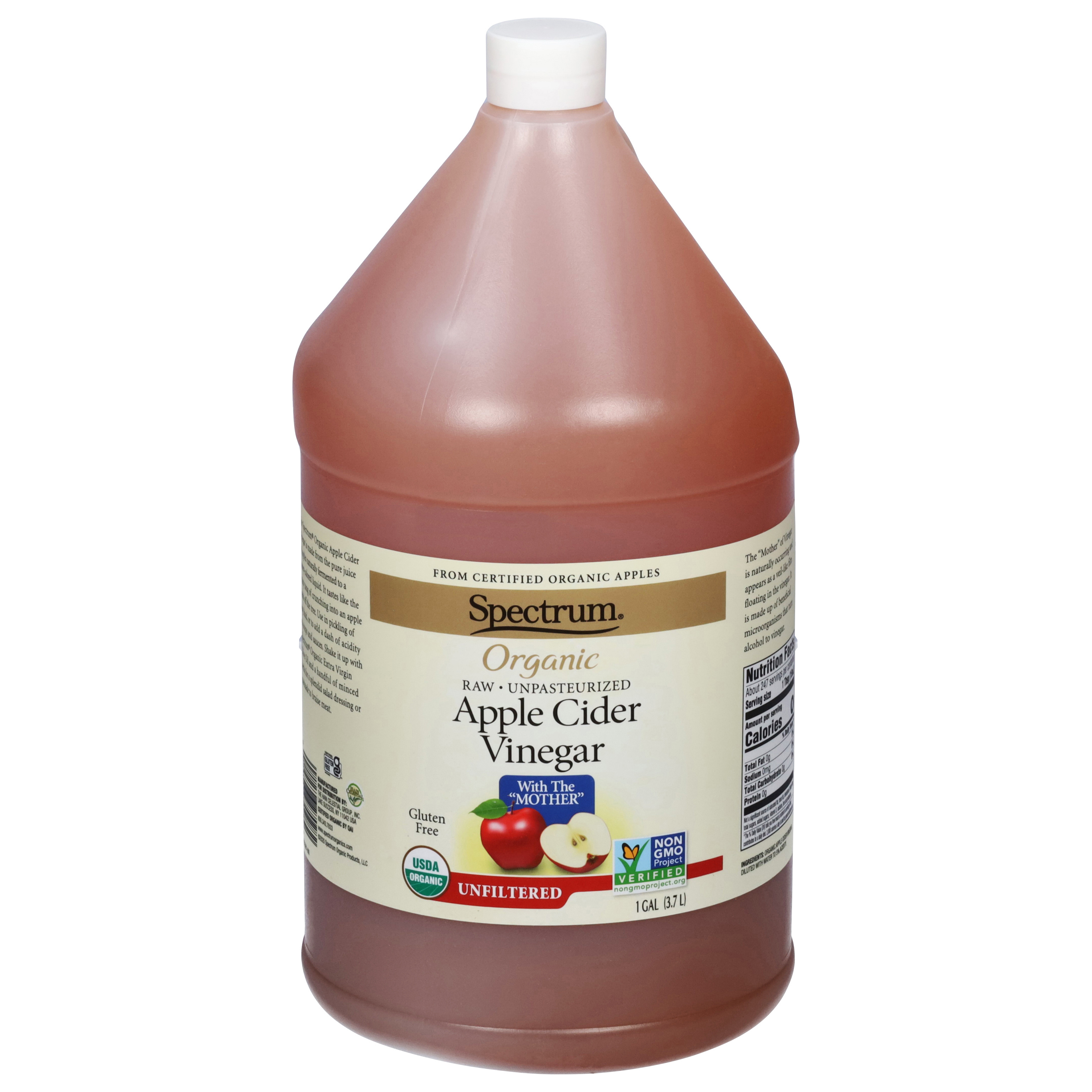 Spectrum Raw Unpasteurized Unfiltered Organic Apple Cider Vinegar