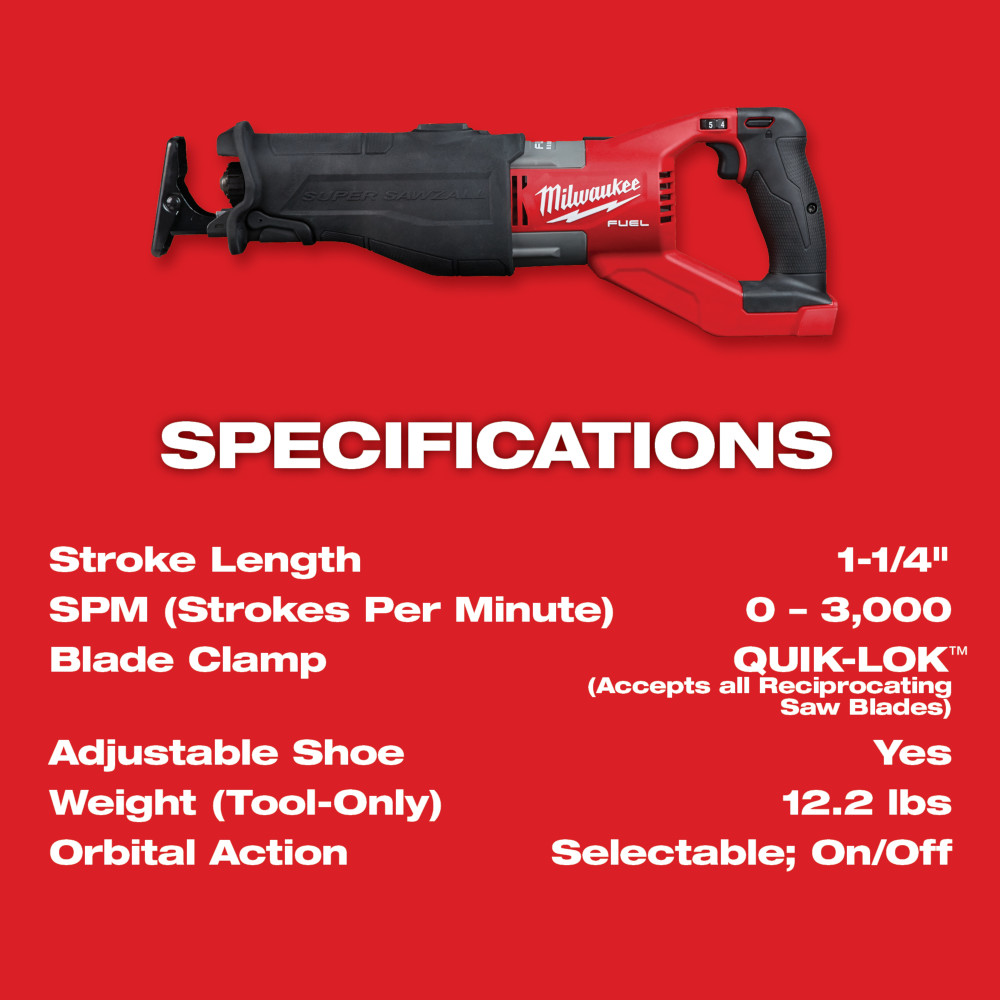 Milwaukee sawzall online fuel m18