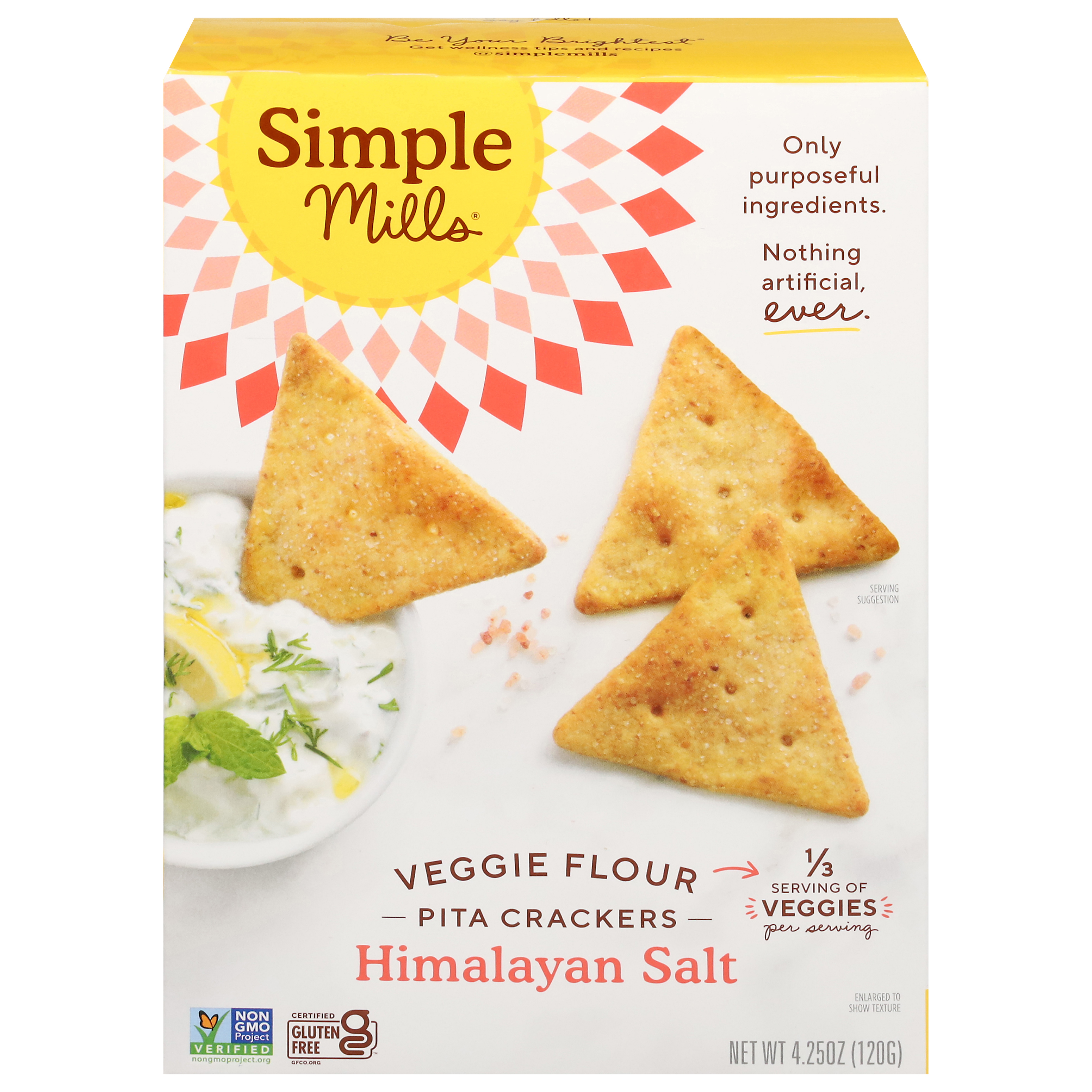 Simple Mills Veggie Flour Himalayan Salt Pita Crackers