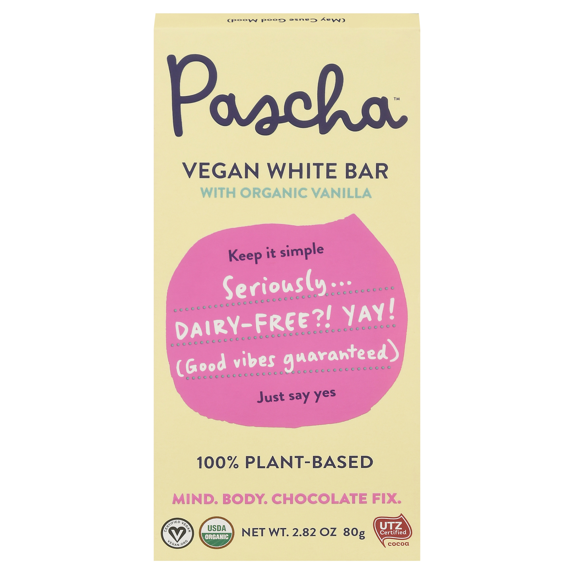 Pascha Vegan White Bar with Organic Vanilla