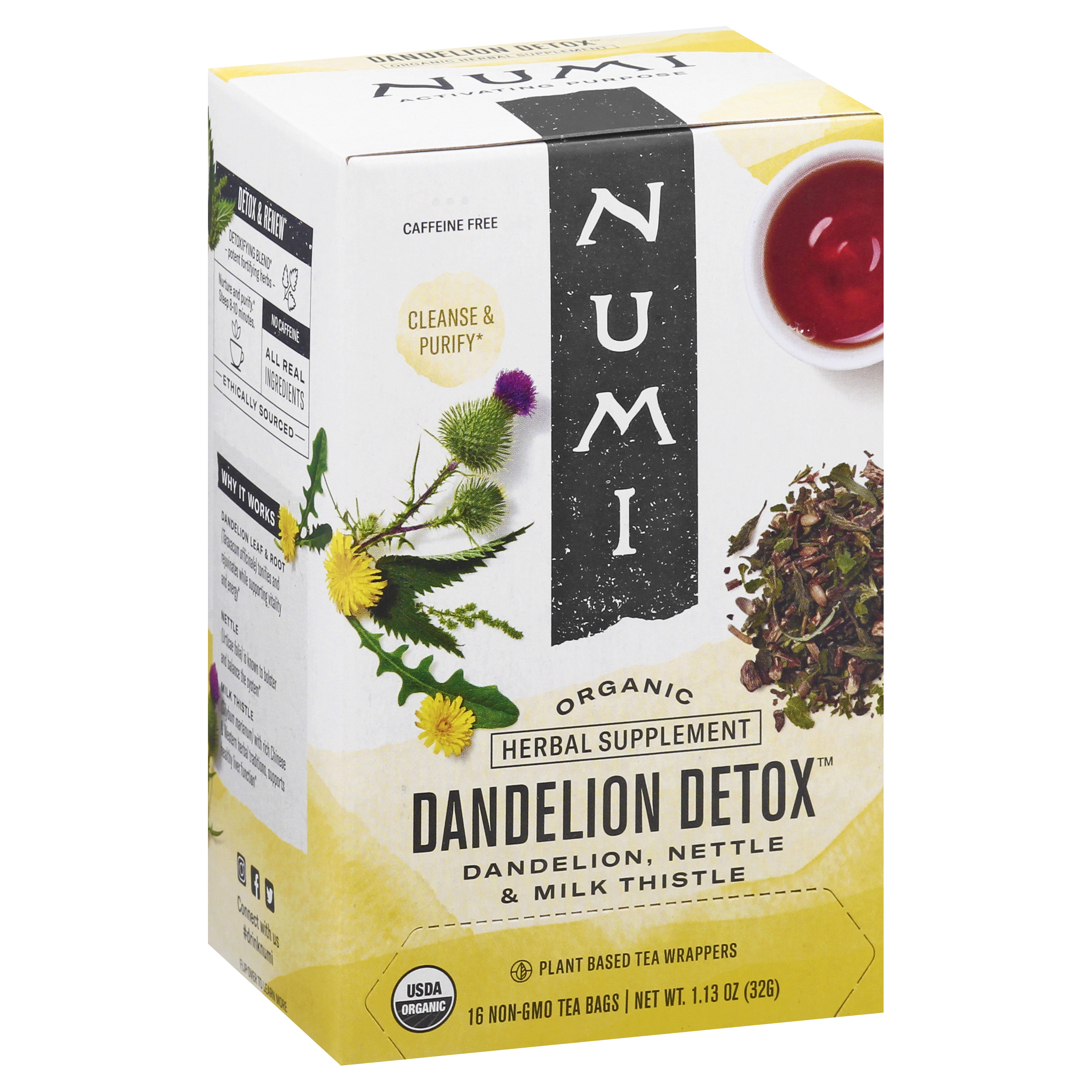 Numi Bags Organic Dandelion Detox Herbal Tea
