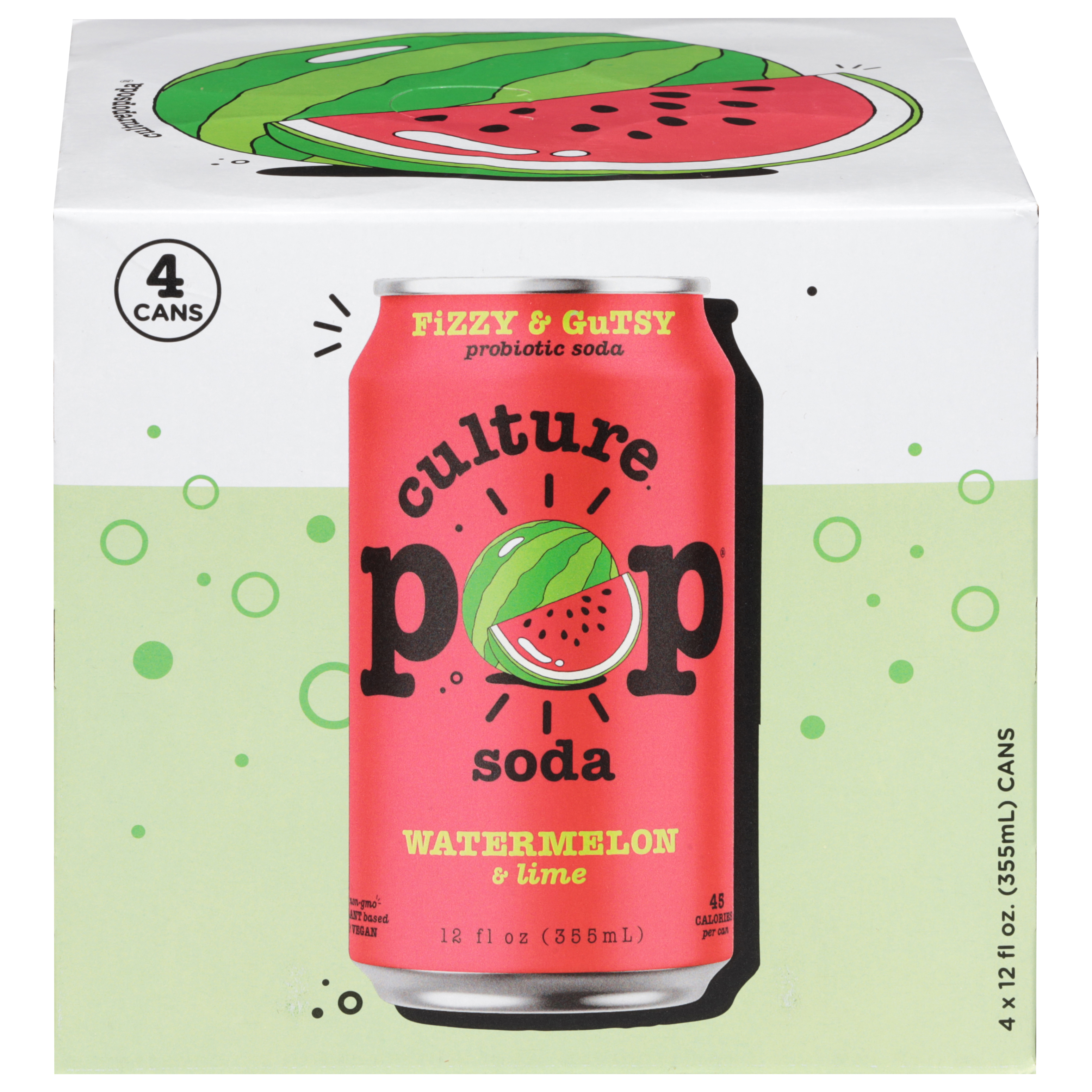 Culture Pop Watermelon & Lime Probiotic Soda