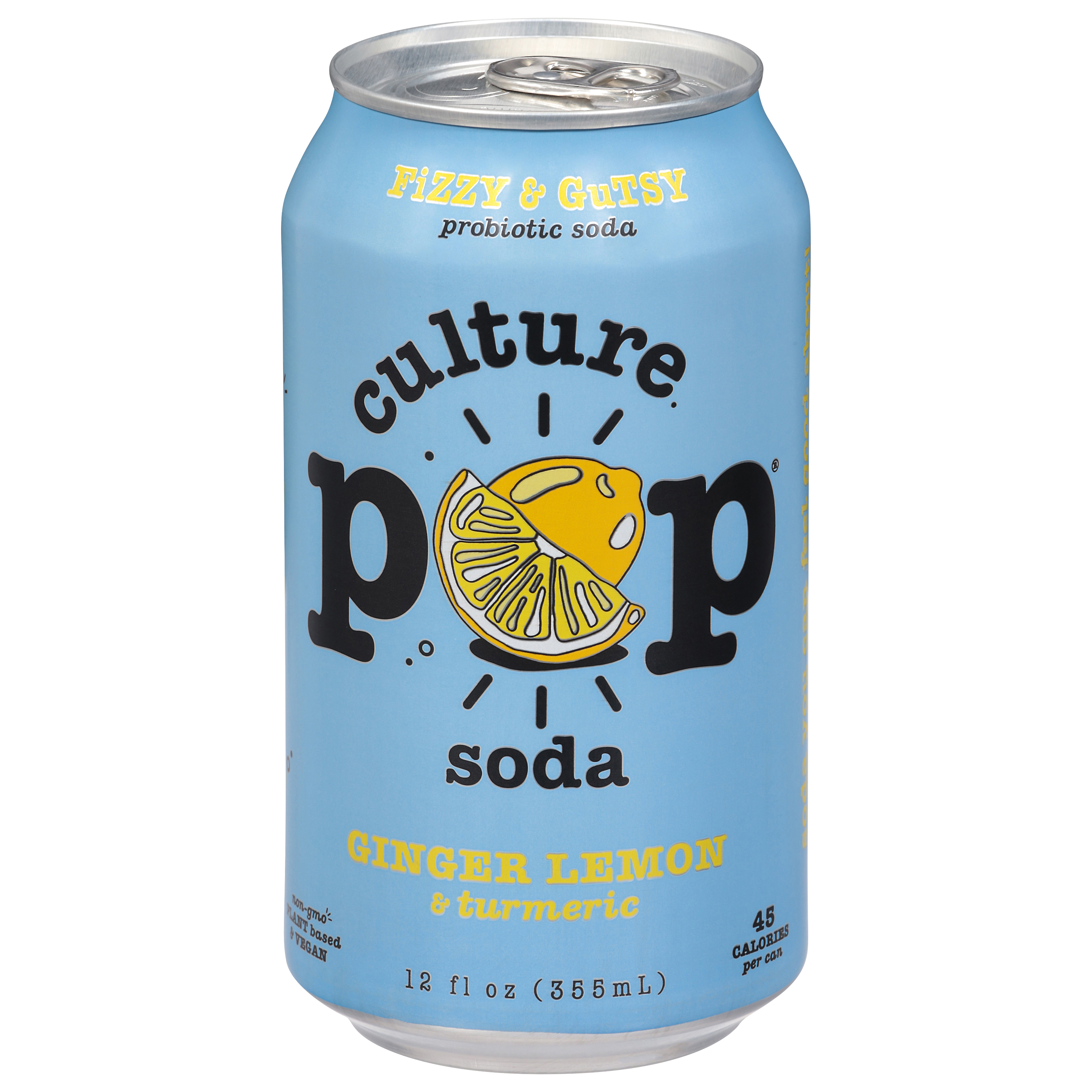 Culture Pop Ginger Lemon & Turmeric Probiotic Soda