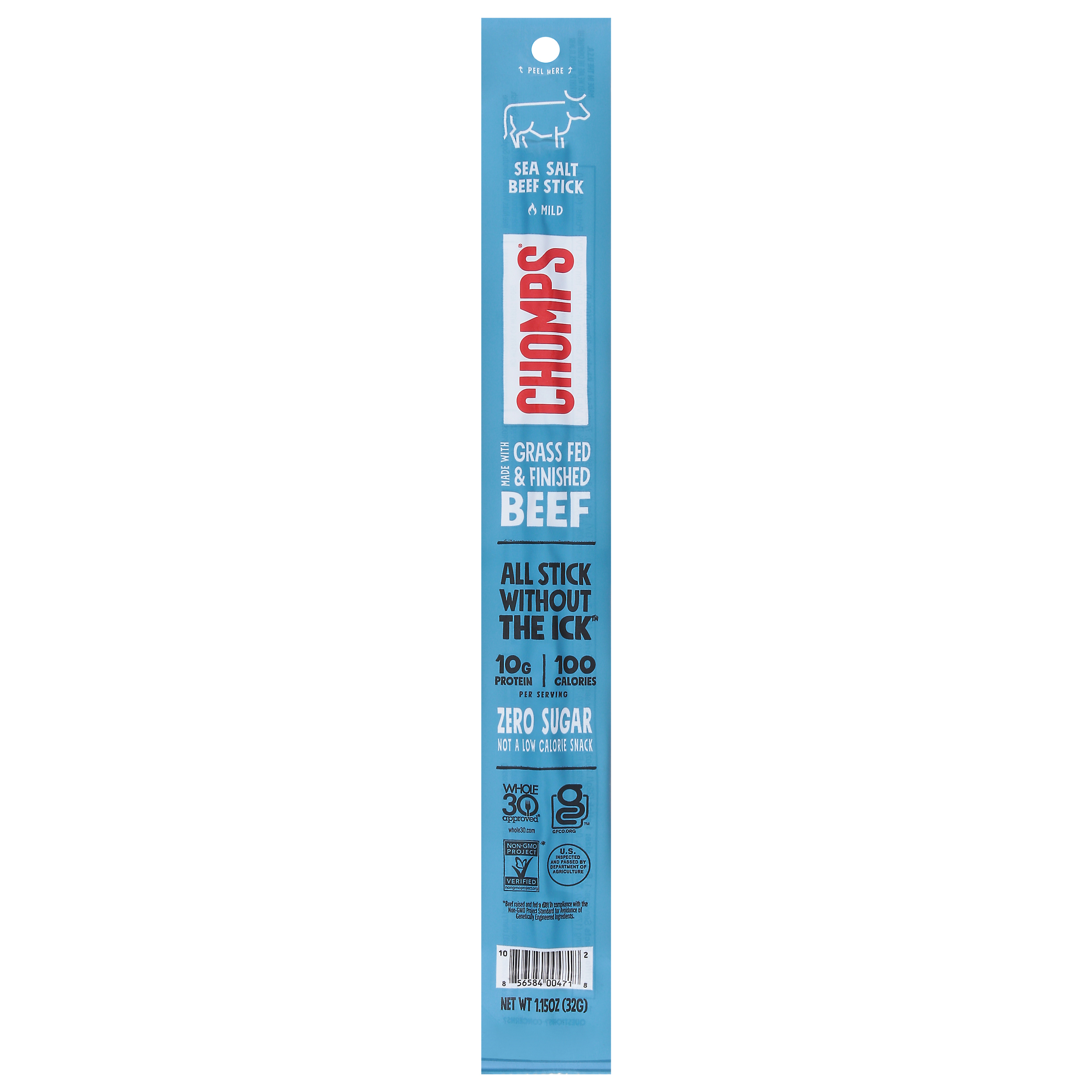 Chomps Zero Sugar Mild Sea Salt Beef Stick