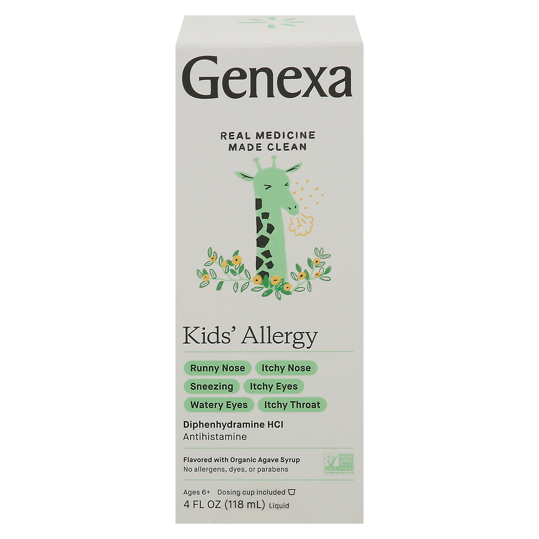 Genexa Ages 6+ Liquid Agave Syrup Kids Allergy