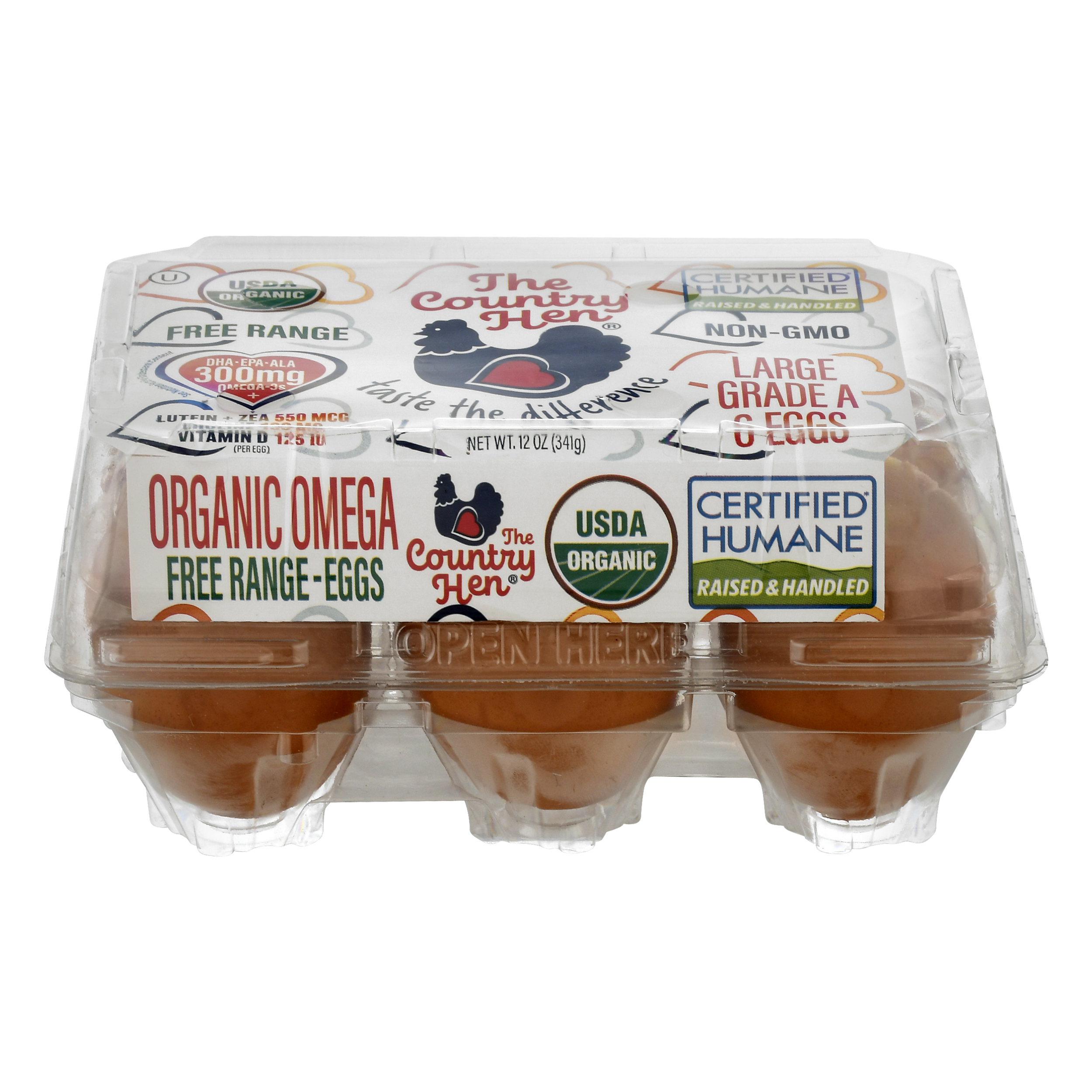 The Country Hen Large Organic Omega Free Range Eggs