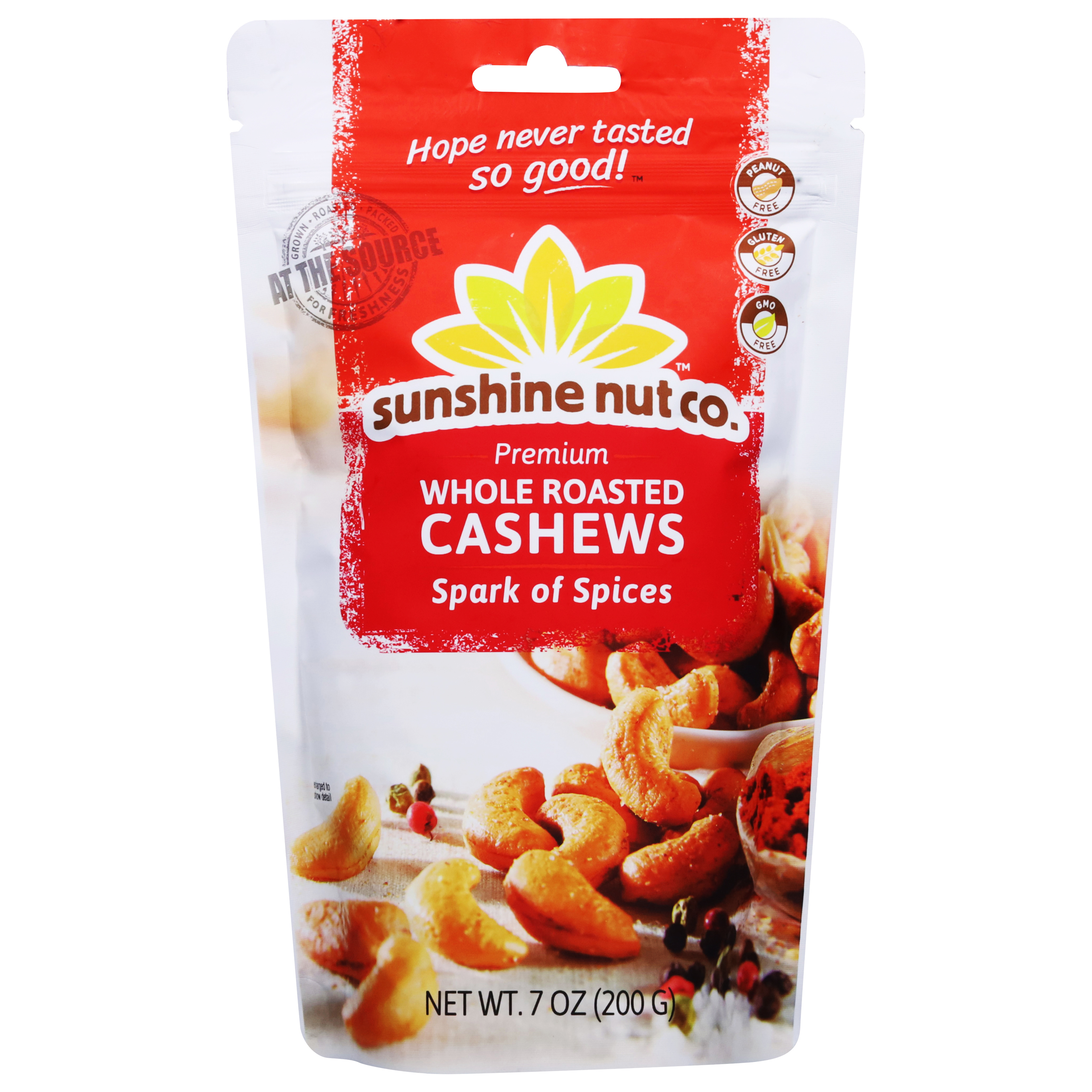 Sunshine Nut Co. Premium Whole Roasted Spark of Spices Cashews