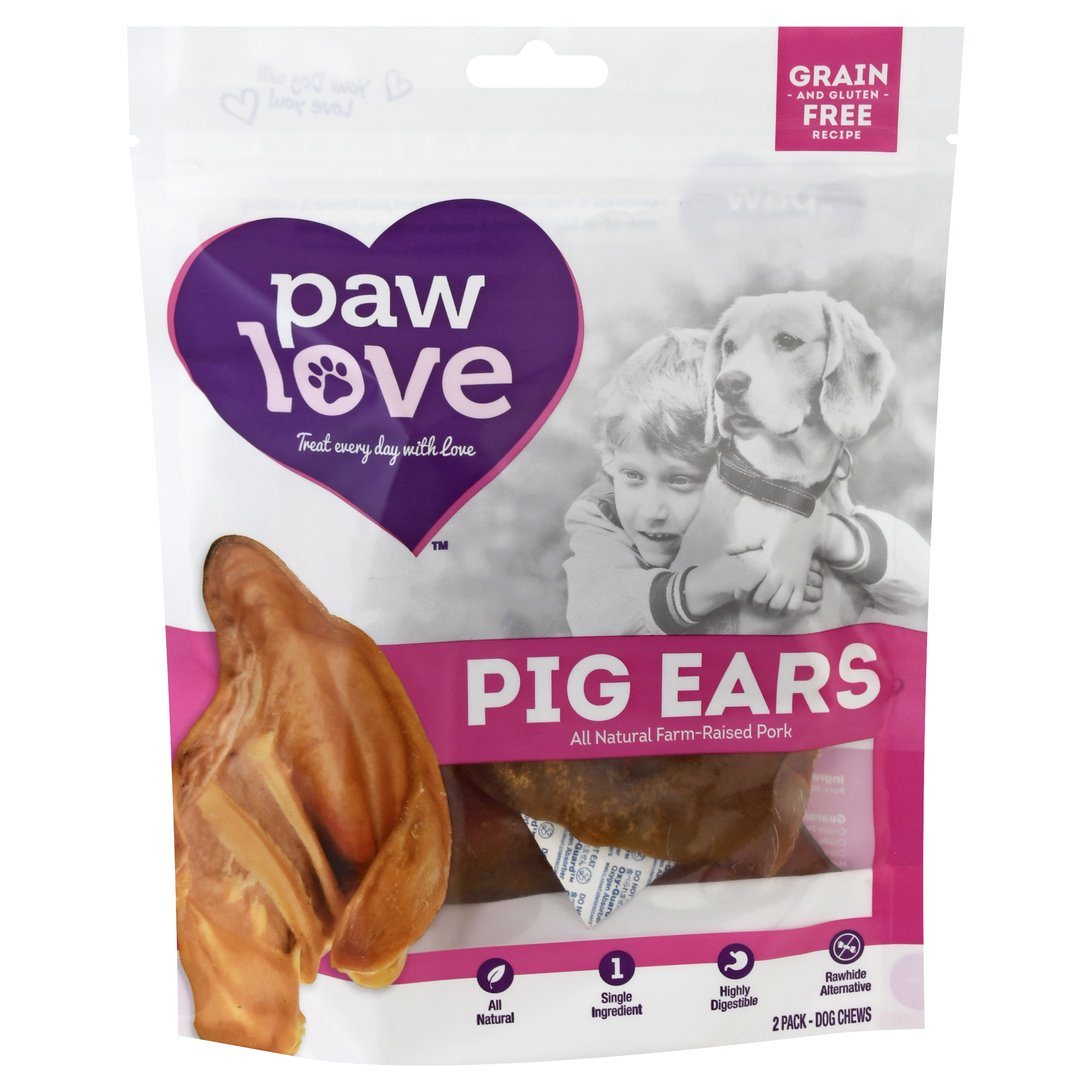 Paw Love 2 Pack Pig Ears Dog Chews
