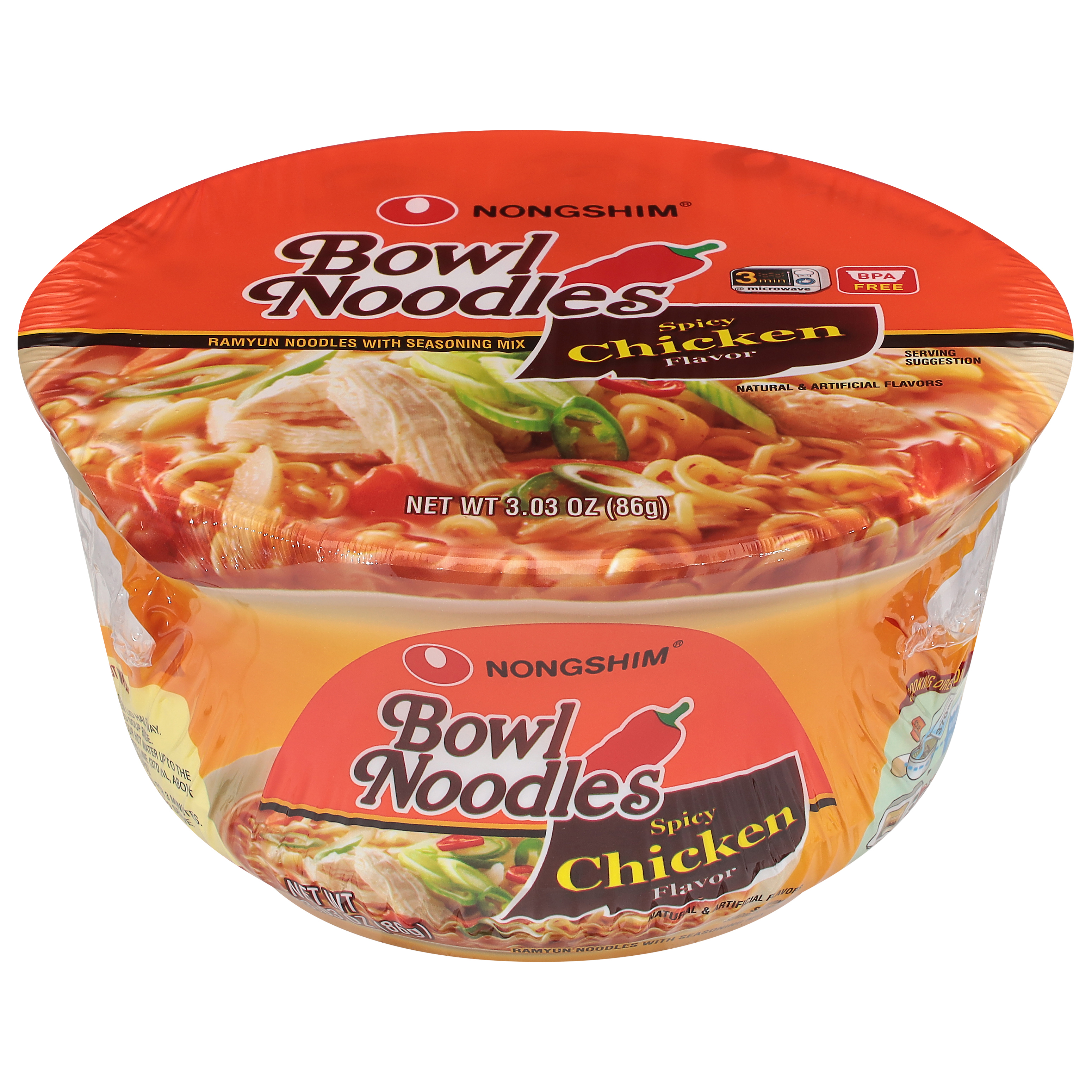 Nongshim Spicy Chicken Flavor Bowl Noodles