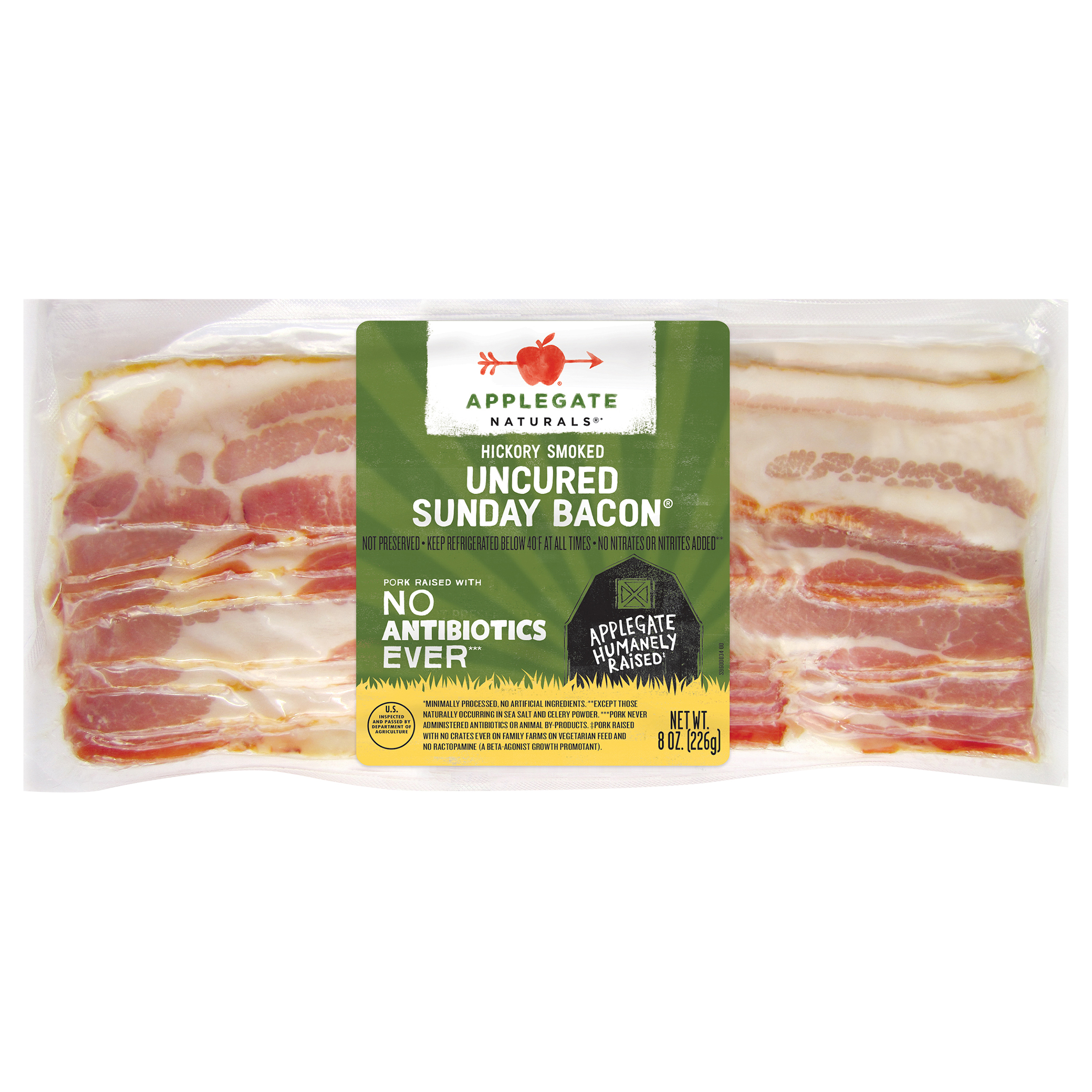 Applegate Natural Hickory Smoked Uncured Sunday Bacon,