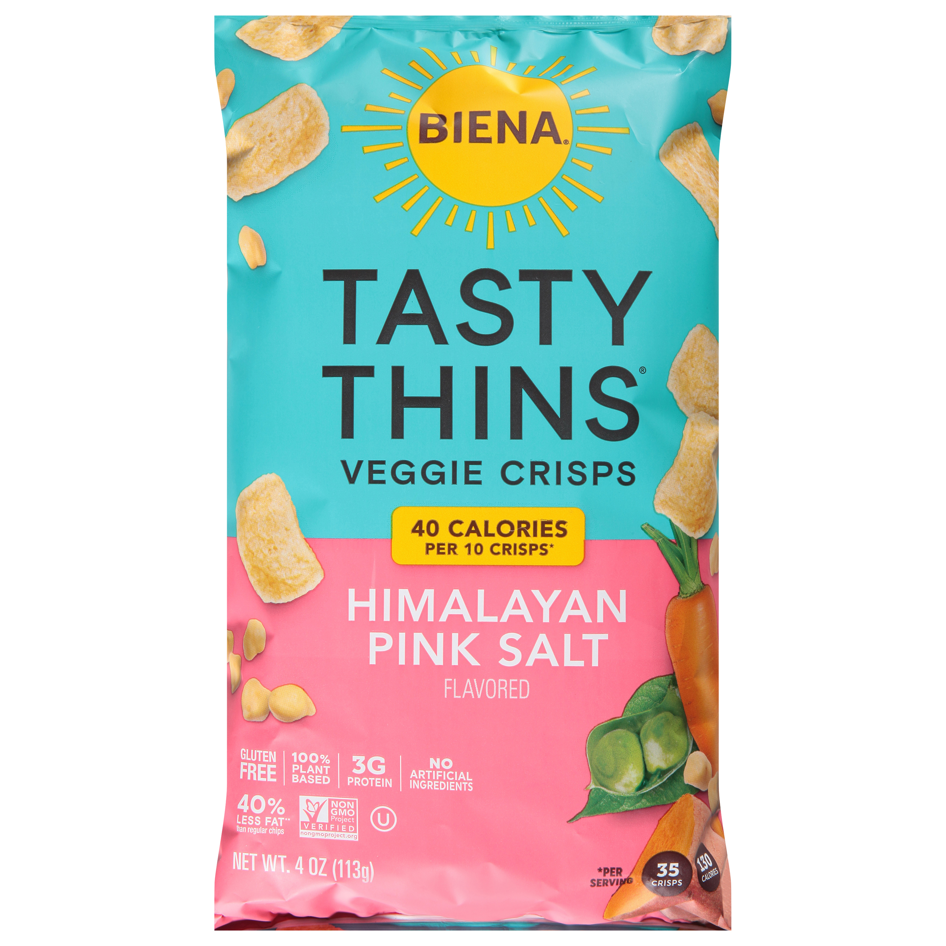 Biena Tasty Thins Himalayan Sea Salt Veggie Crisps