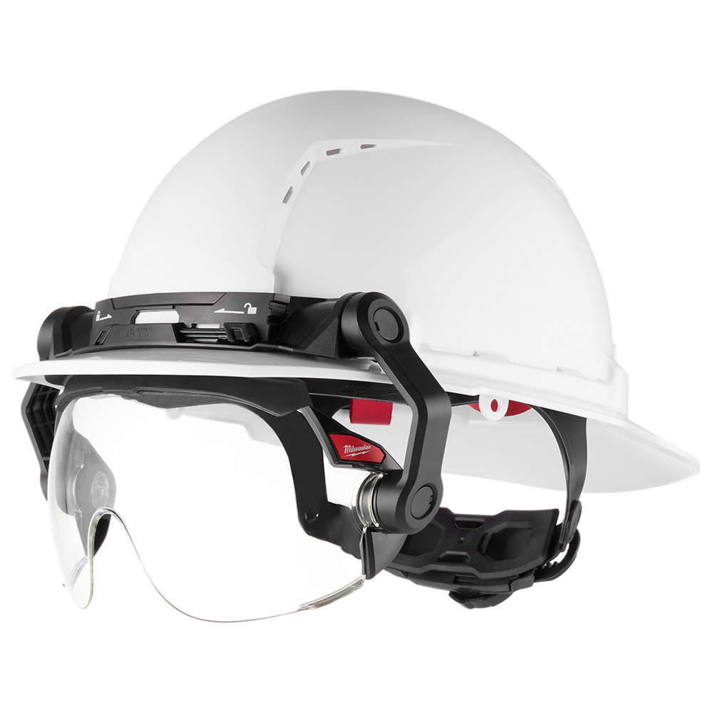 BOLT Gasketed Eye Visor - Clear Dual Coat Lens (Compatible with Milwaukee BOLT Safety Helmets & BOLT Hard Hats)