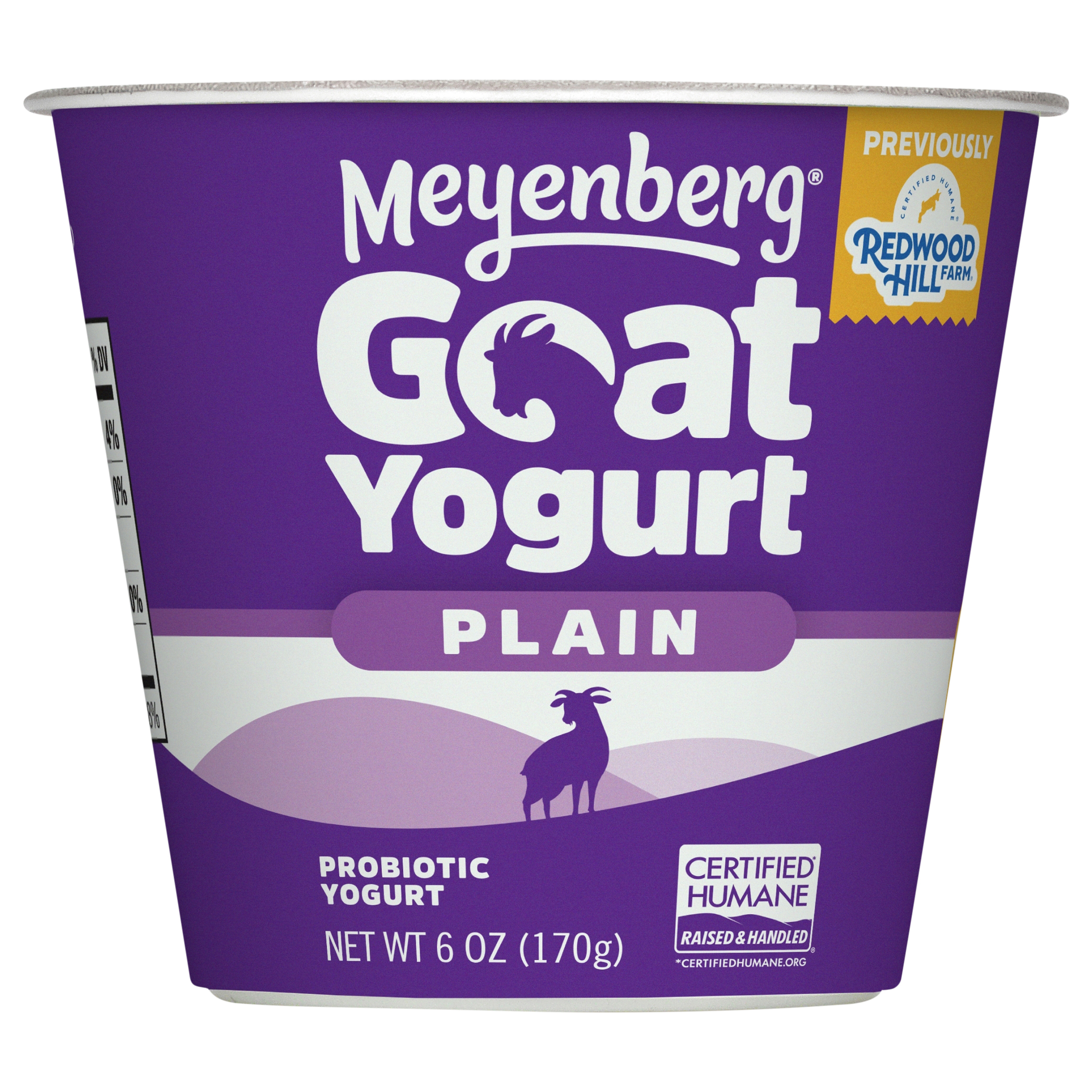 Meyenberg Plain Goat Milk Yogurt, 6oz Cup