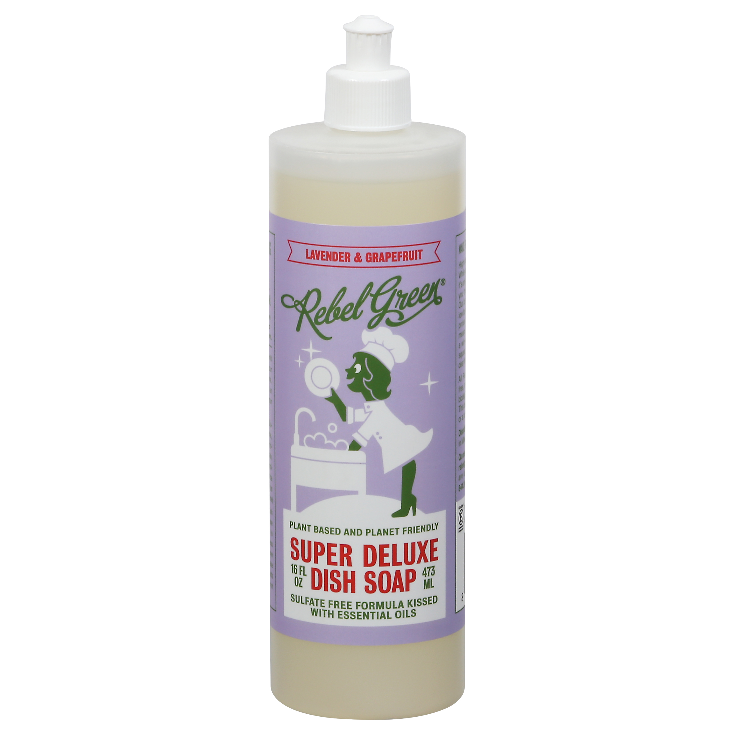 Rebel Green Super Deluxe Lavender & Grapefruit Dish Soap