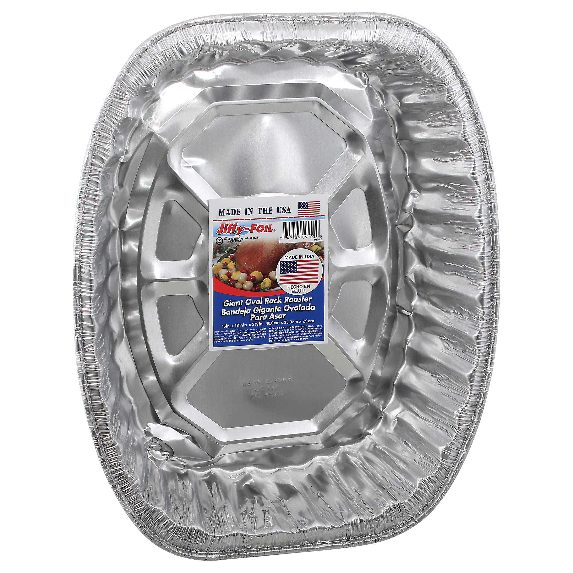 Jiffy-Foil Giant Oval Rack Roaster Pan 1 ea