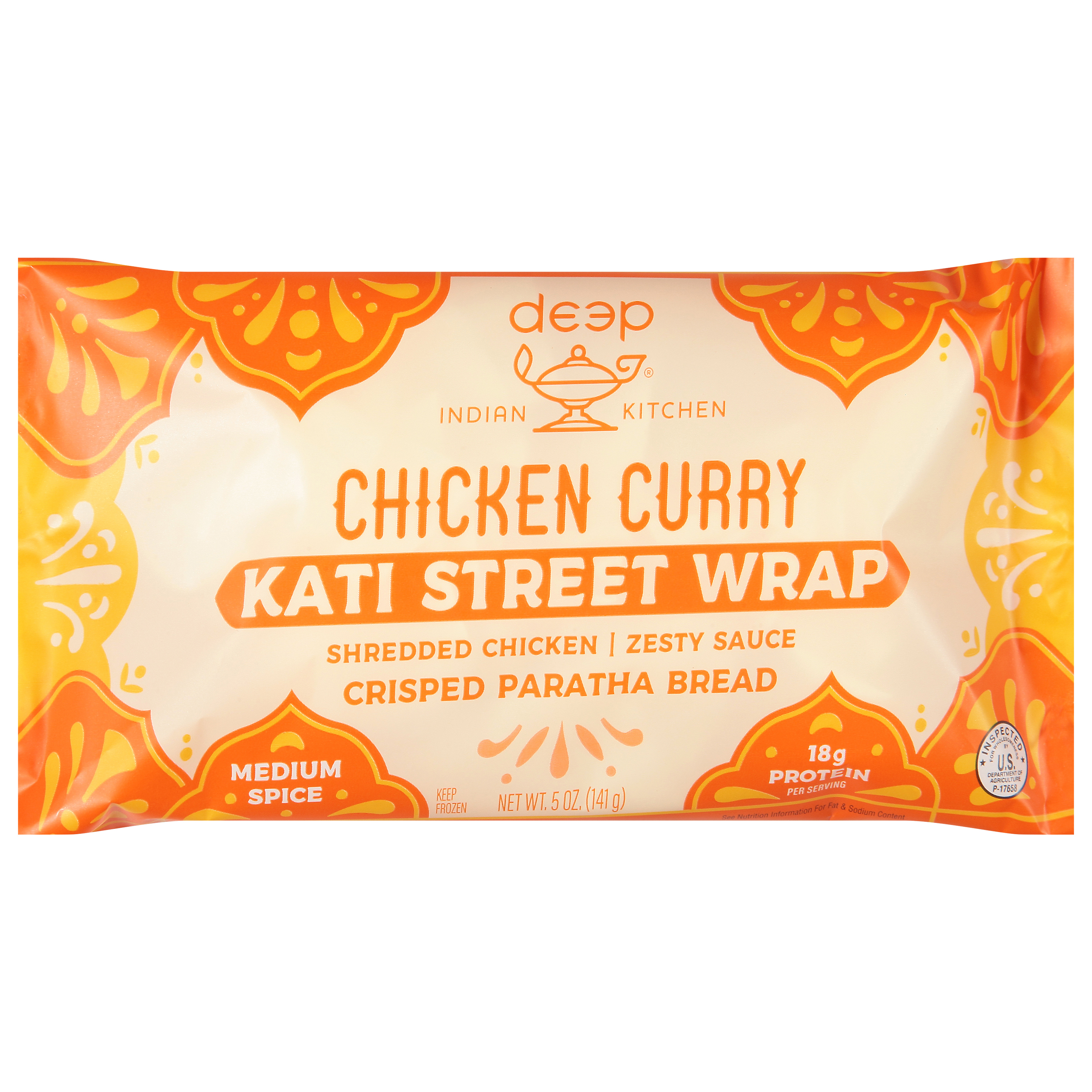 Deep Indian Kitchen Chicken Curry Kati Street Wrap