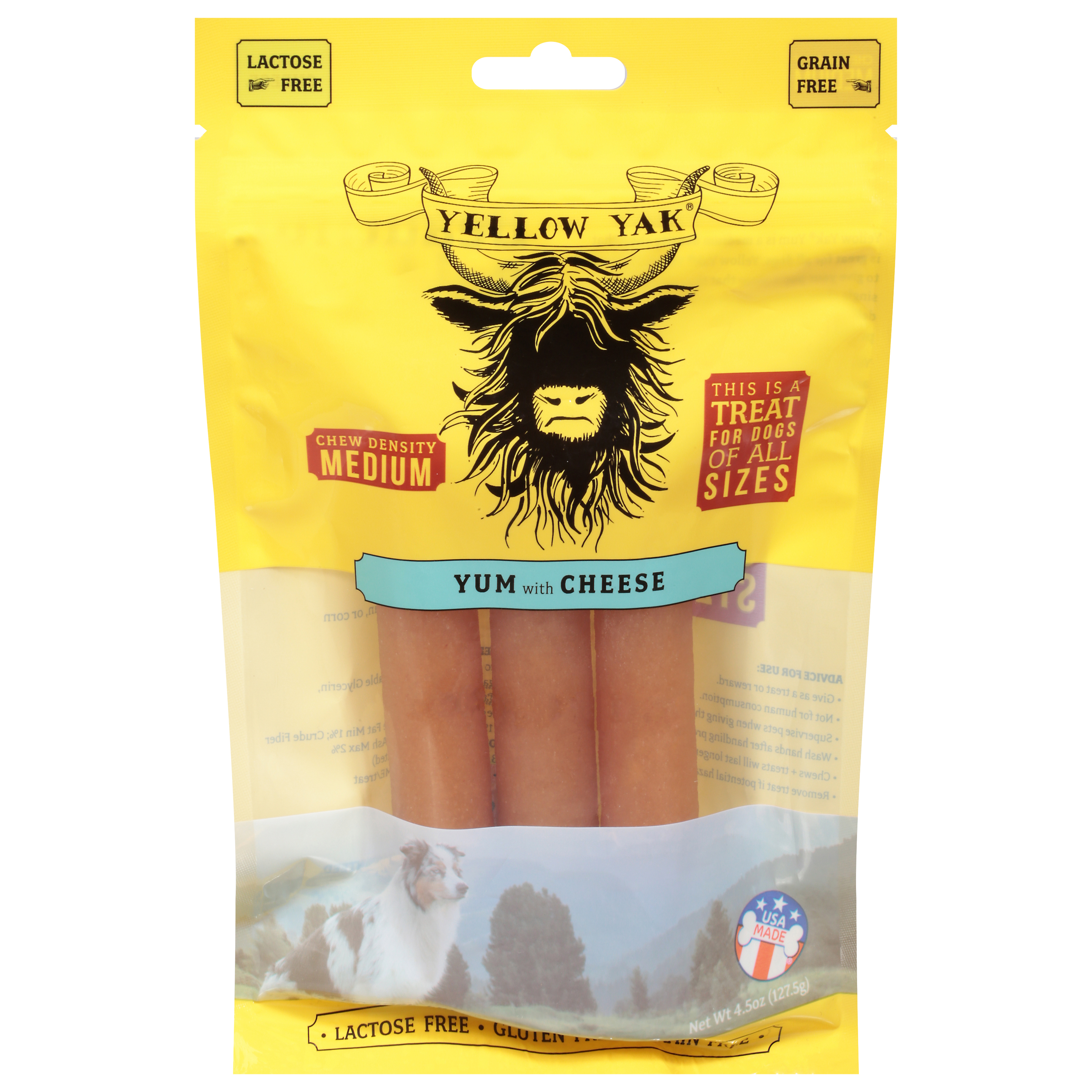 Yellow Yak Yum with Cheese Dog Treat