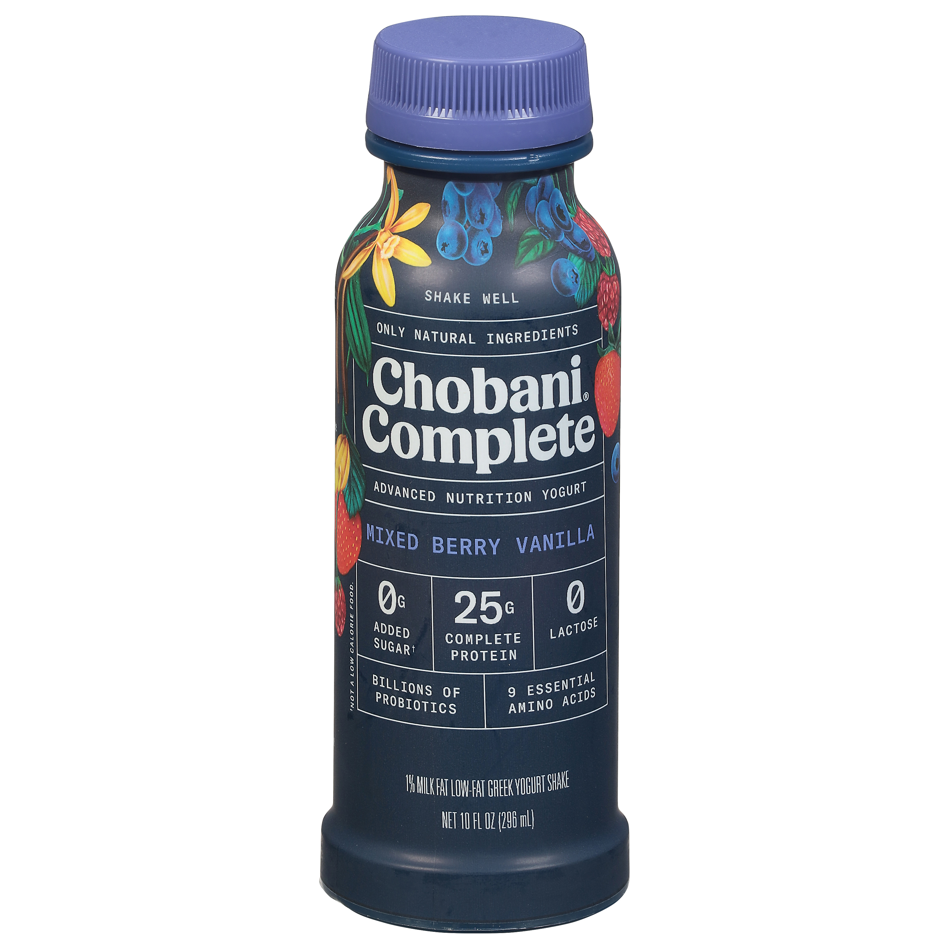 Chobani Complete 1% Milkfat Low-Fat Greek Mixed Berry Vanilla Yogurt Shake