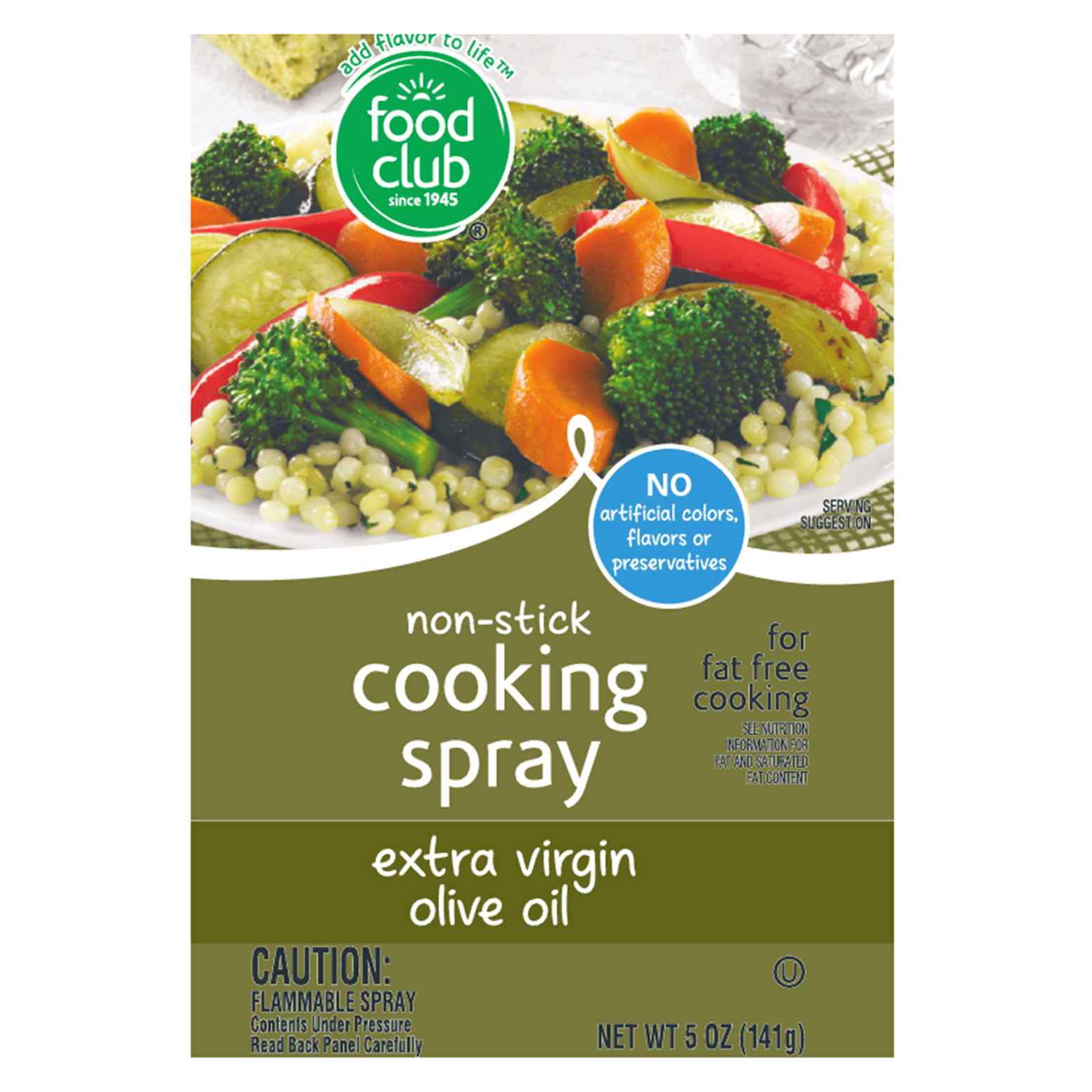 Food Club NonStick Extra Virgin Olive Oil Cooking Spray 5 oz