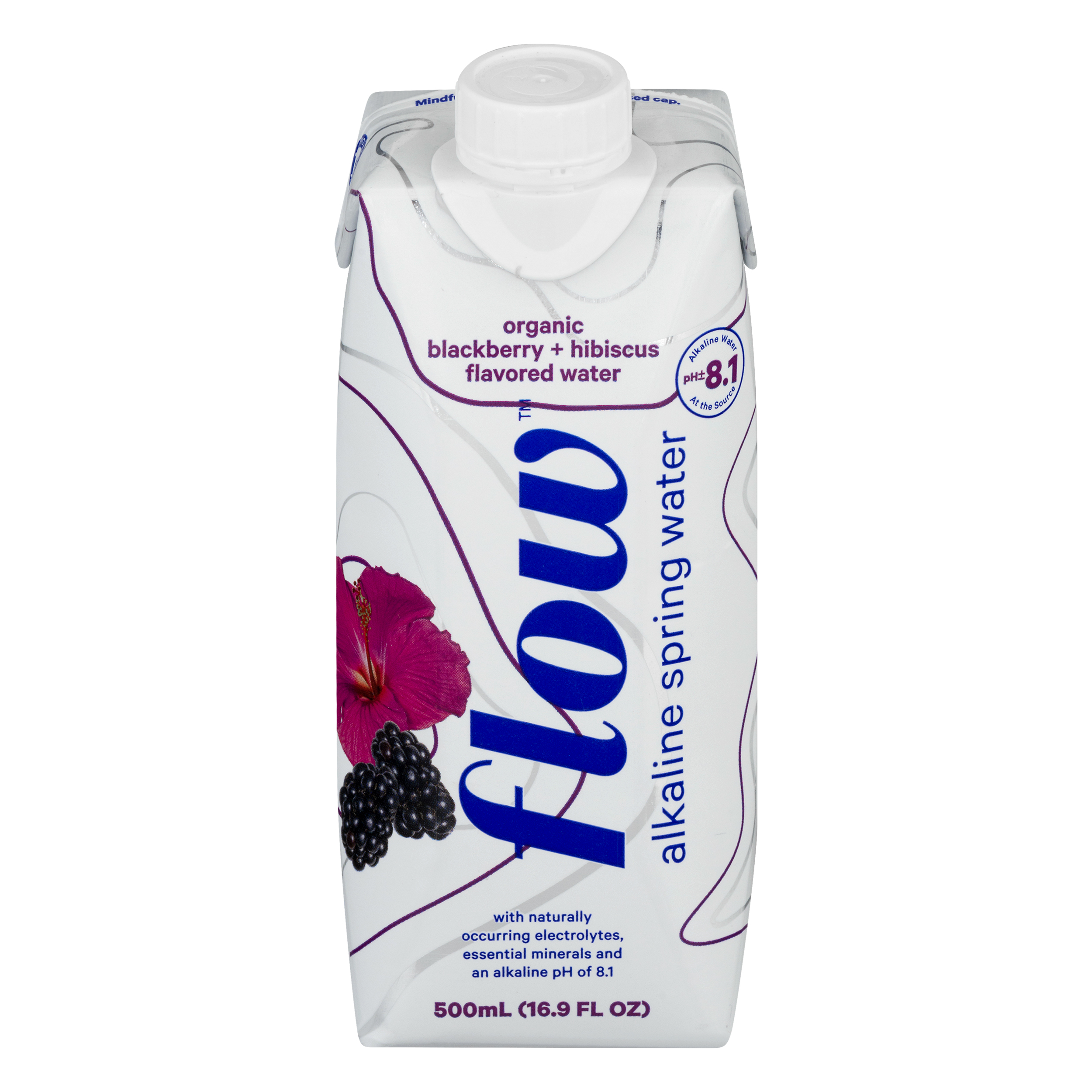 Flow Organic Blackberry + Hibiscus Spring Water
