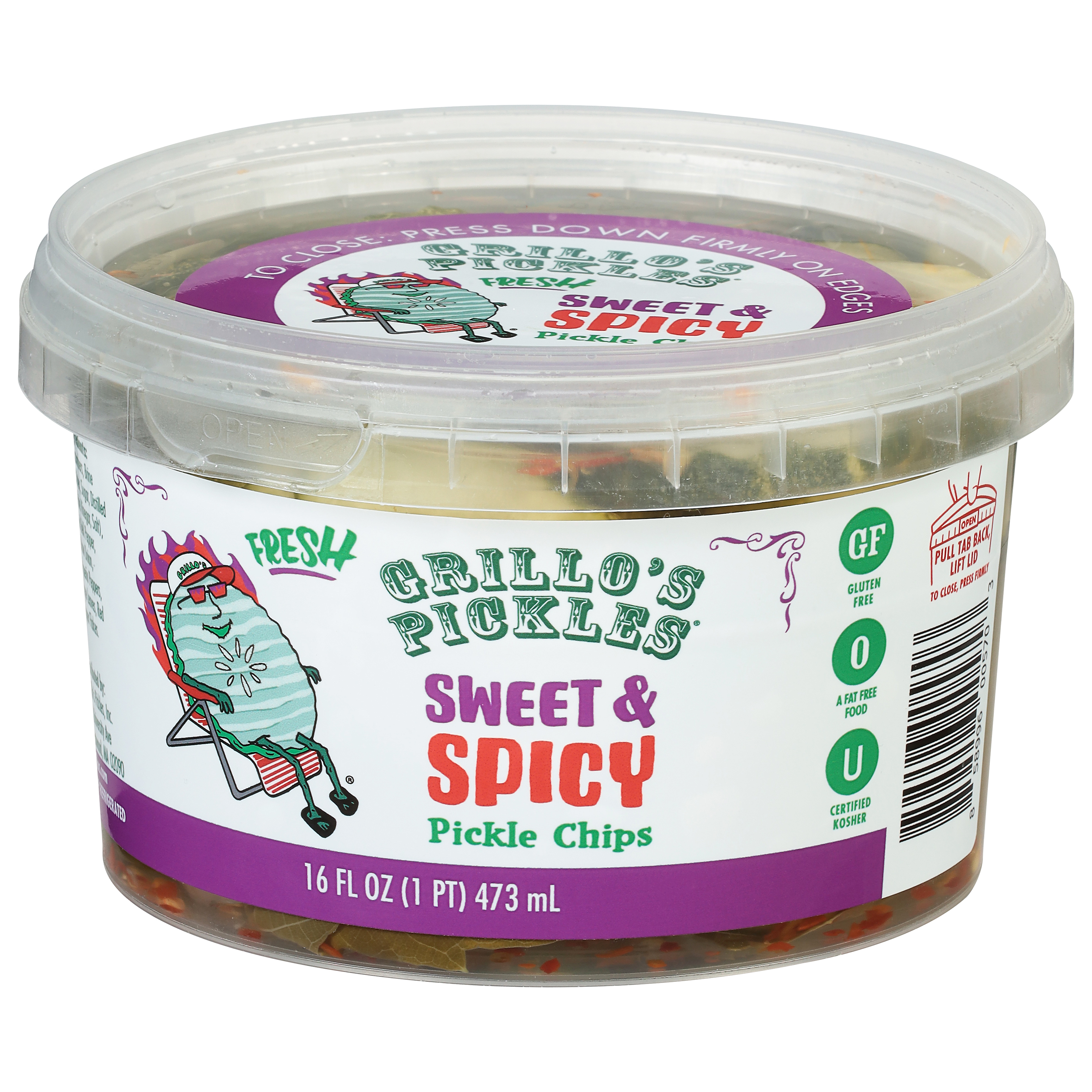 Grillo`s Pickles Pickle Chips Sweet Spicy