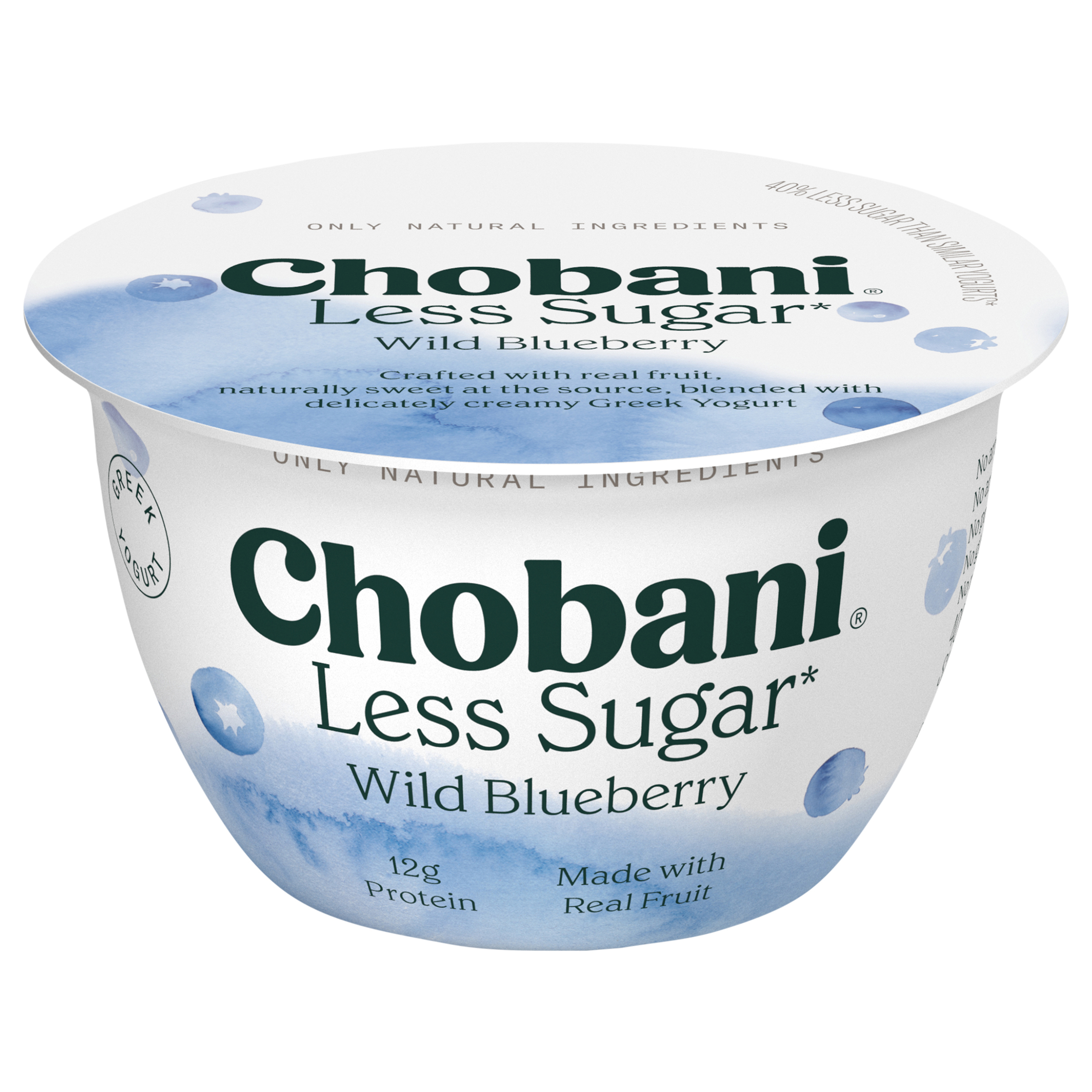 Chobani Less Sugar Reduced Fat Greek Wild Blueberry Yogurt
