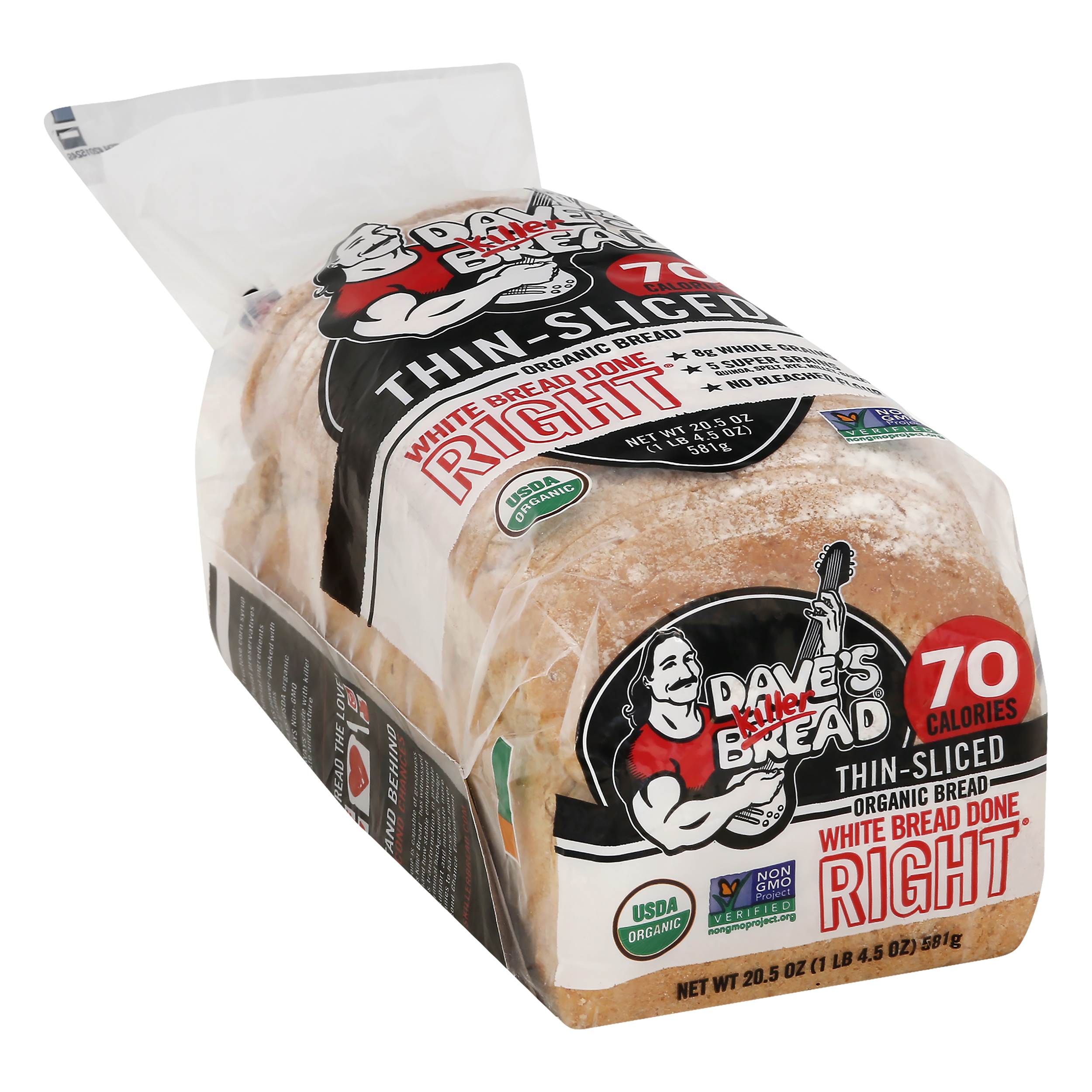 DAVES KILLER BREAD Thin-Sliced Organic White Bread Done Right Bread
