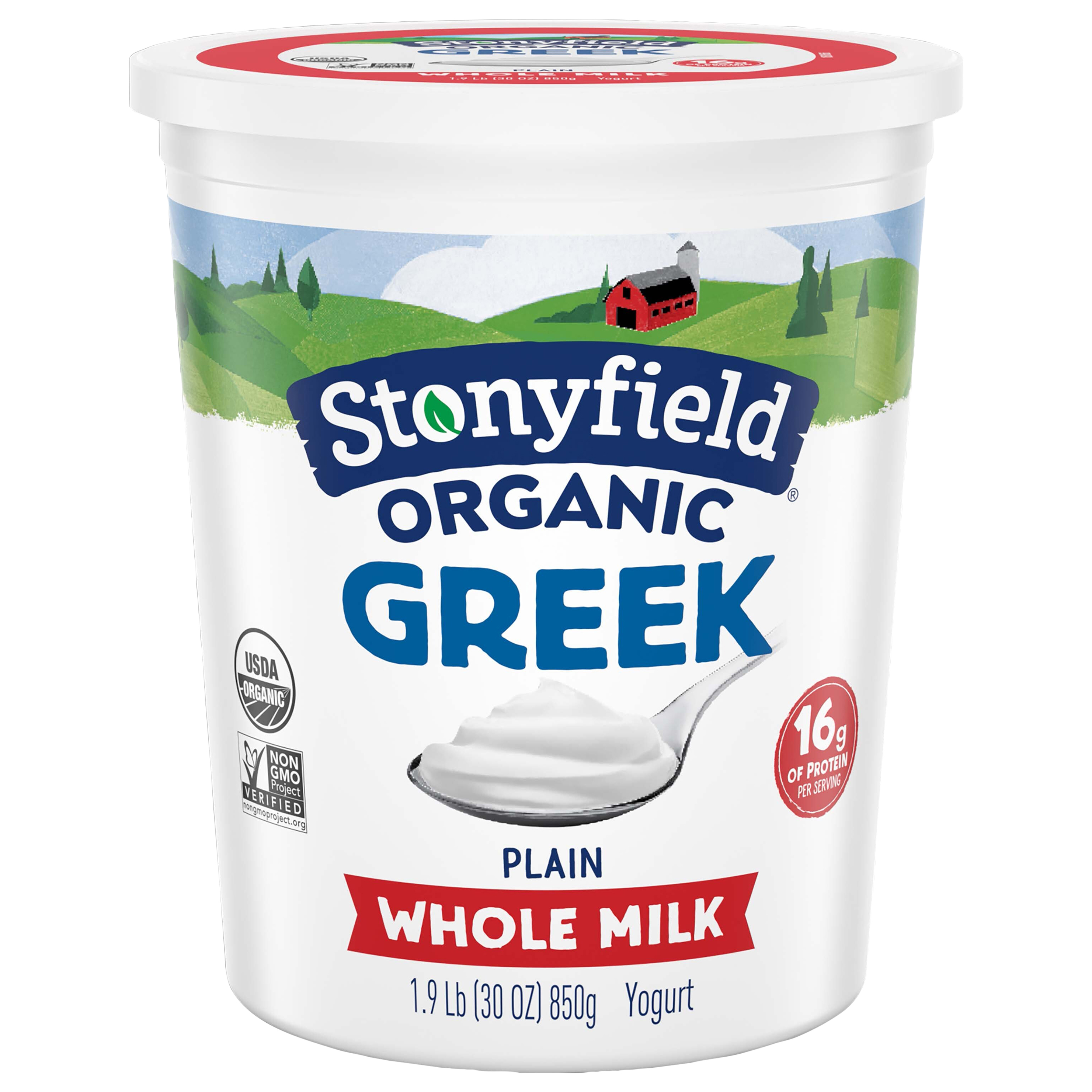 Stonyfield Greek Organic Whole Milk Plain Yogurt