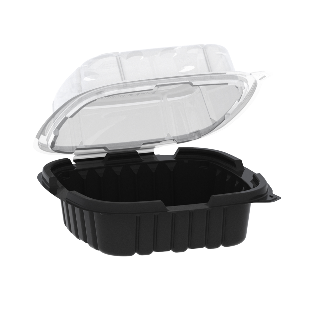 CF6611 CRISP FOOD 6X6 BLK BASE CLR LID CONT 300/CS