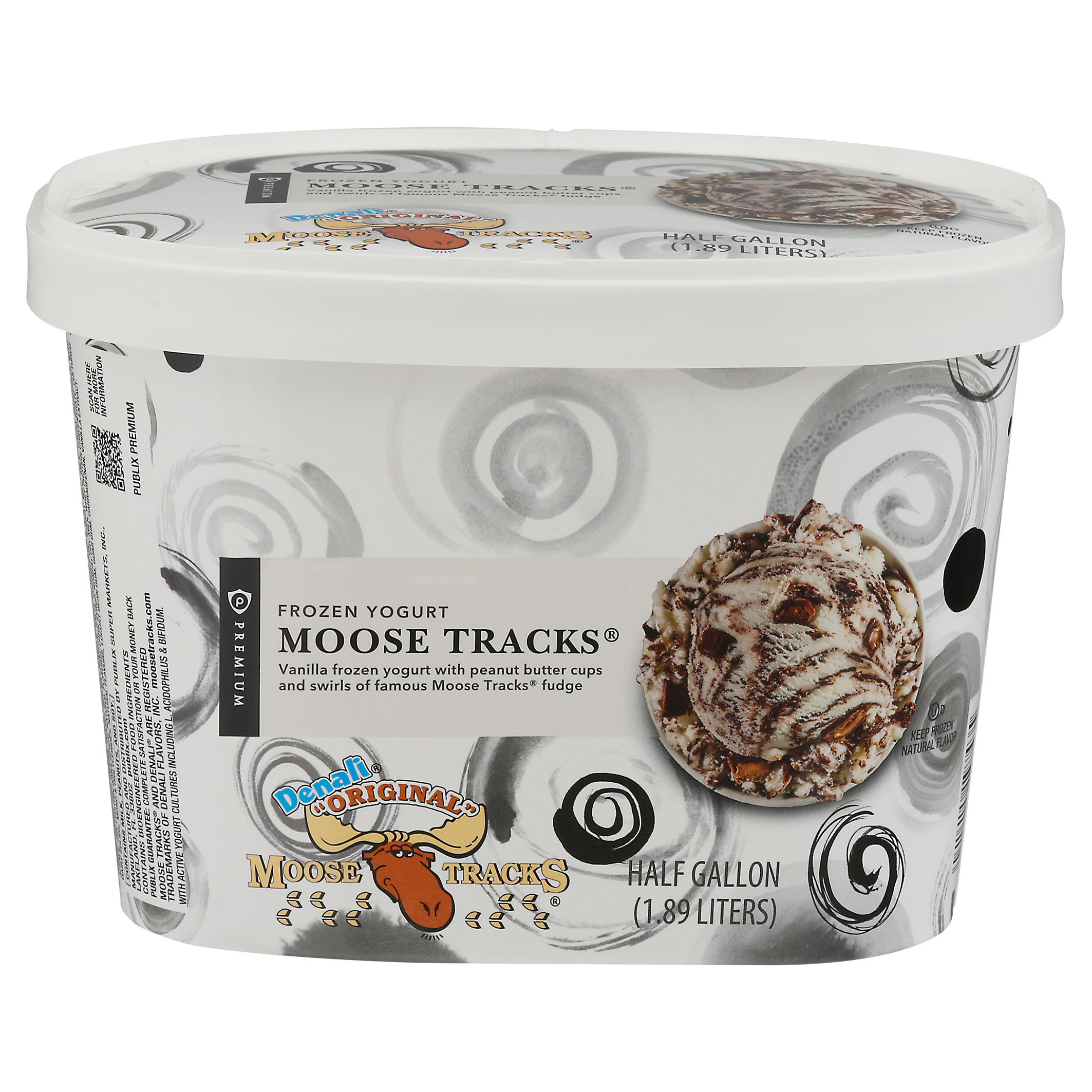 Publix Premium Moose Tracks Frozen Yogurt 0.5 gal