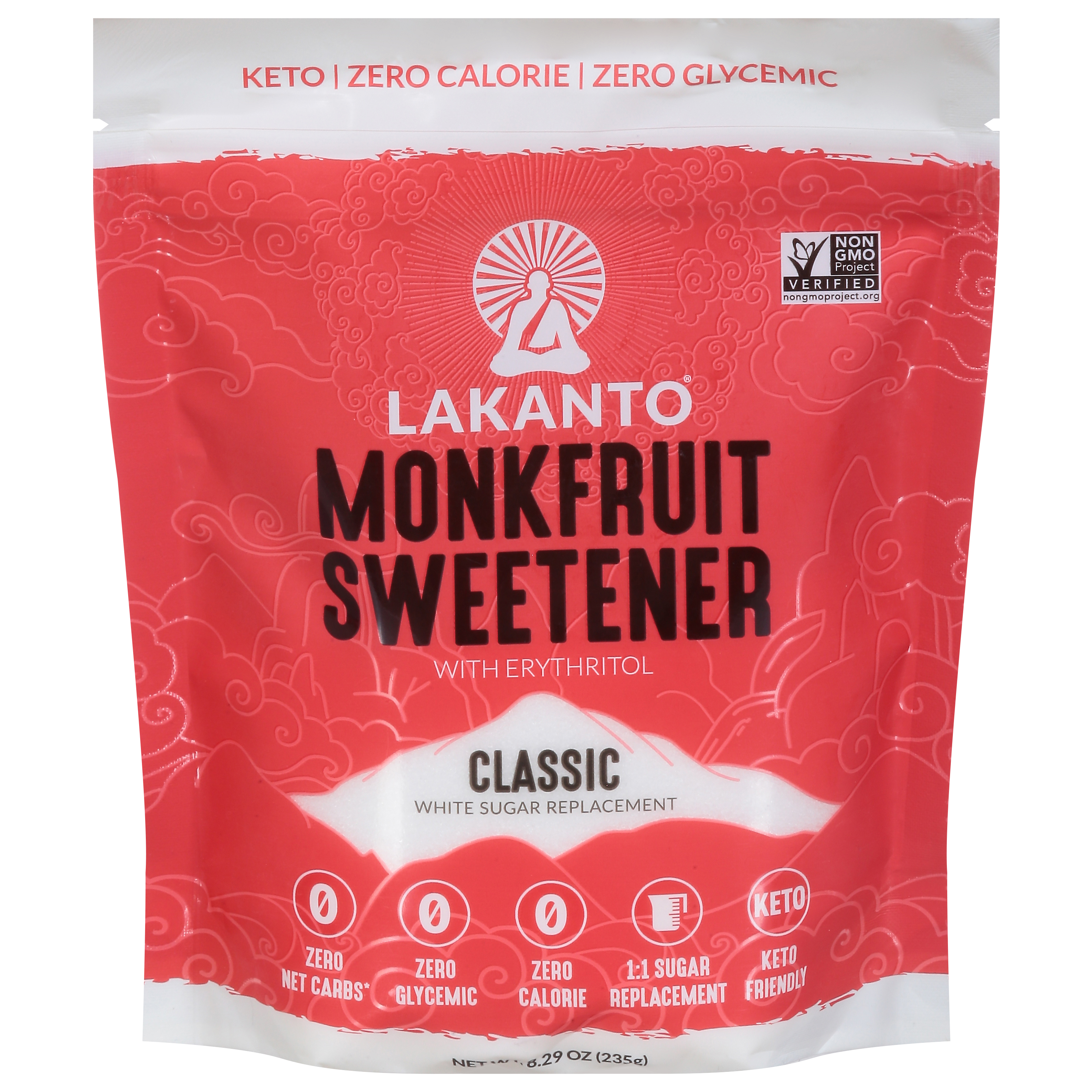 Lakanto Classic Monkfruit Sweetener White Sugar Replacement with Erythritol