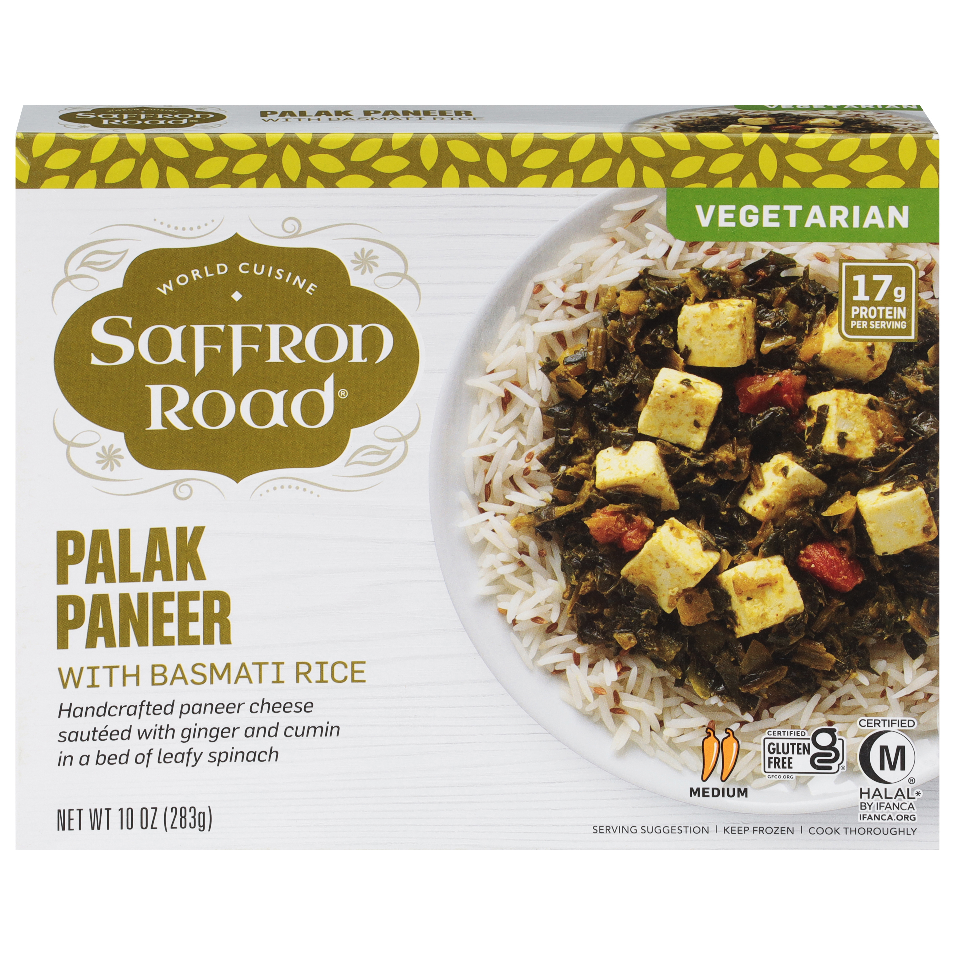Saffron Road Medium Vegetarian Palak Paneer with Basmati Rice