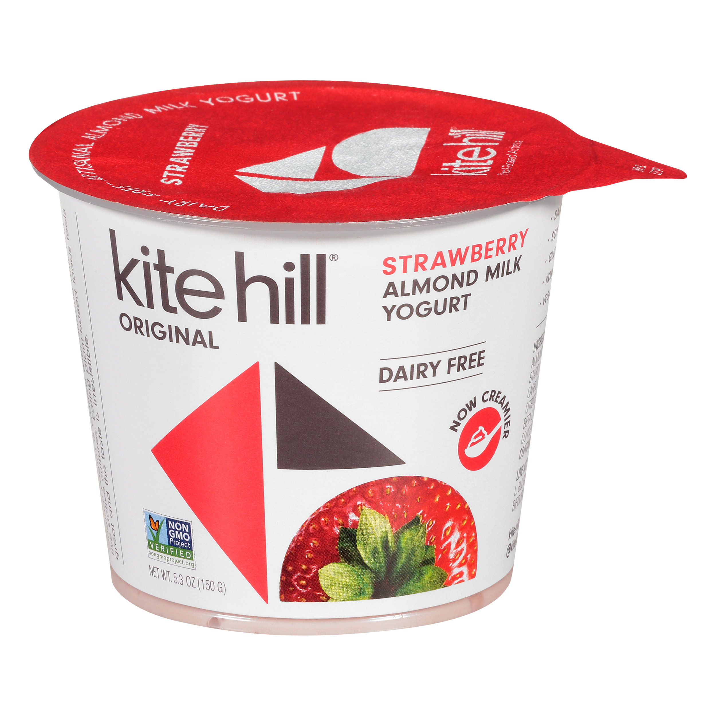 Kite Hill Original Dairy Free Strawberry Almond Milk Yogurt