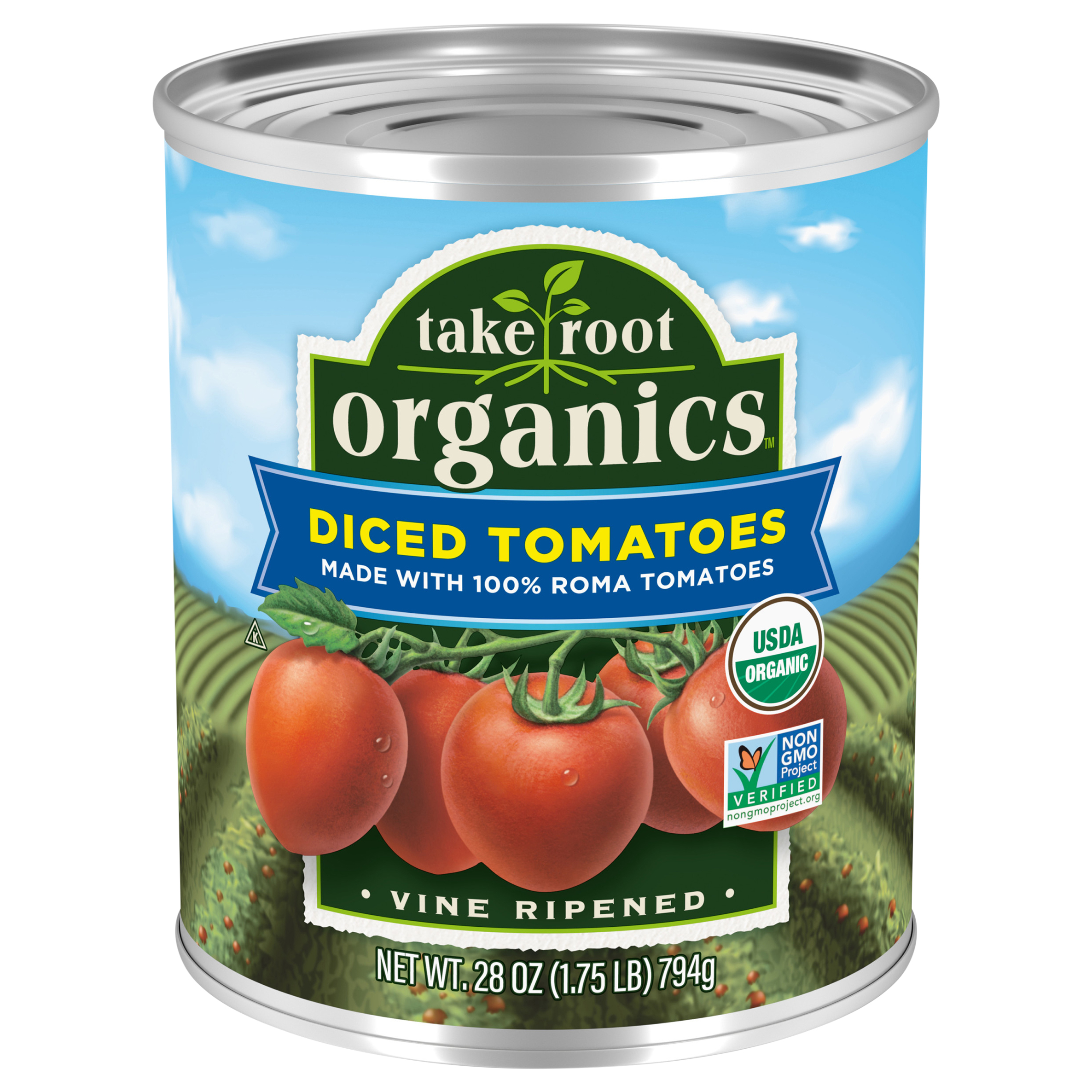 Take Root Organics Diced Tomatoes 28 oz., Can