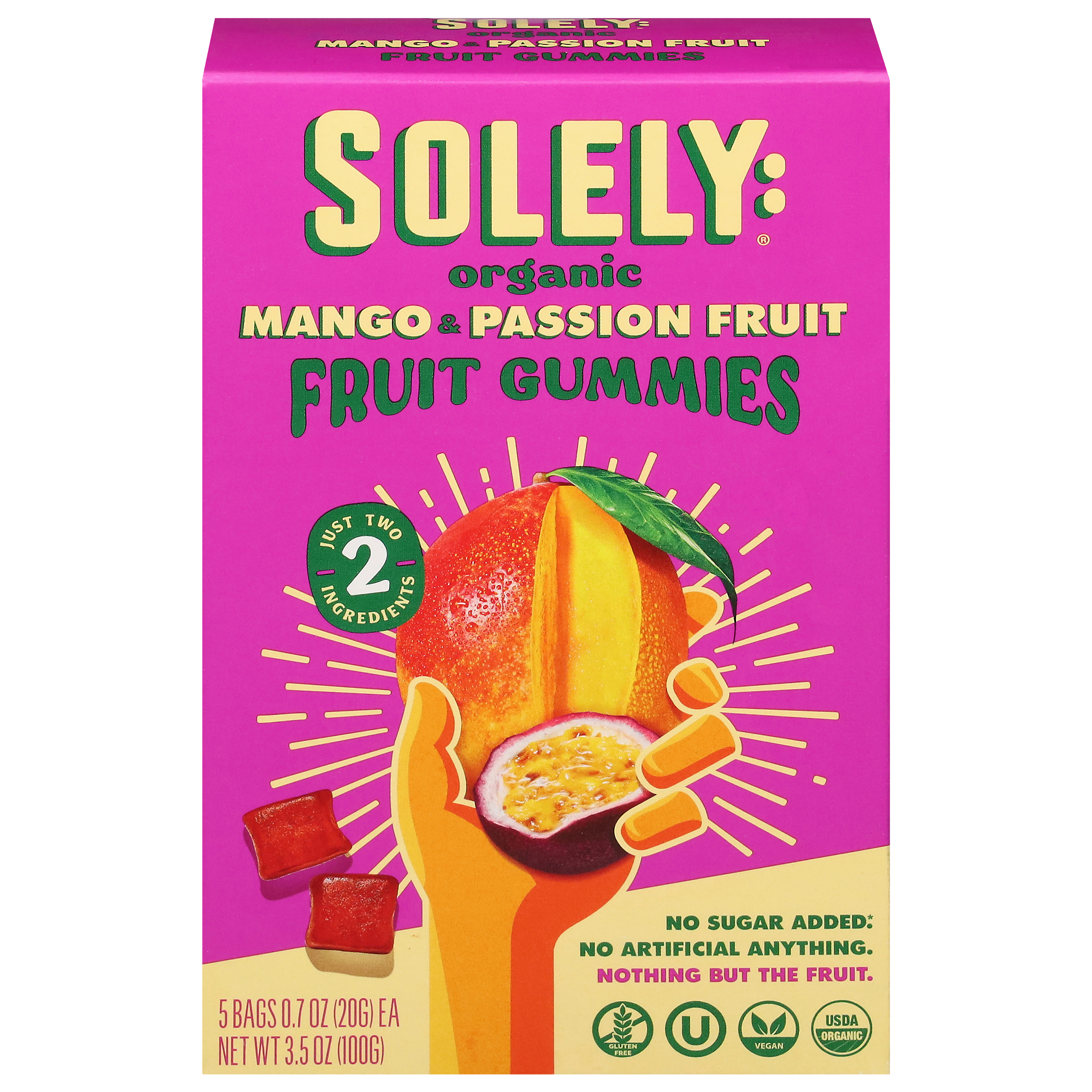 Solely Organic Mango & Passion Fruit Fruit Gummies