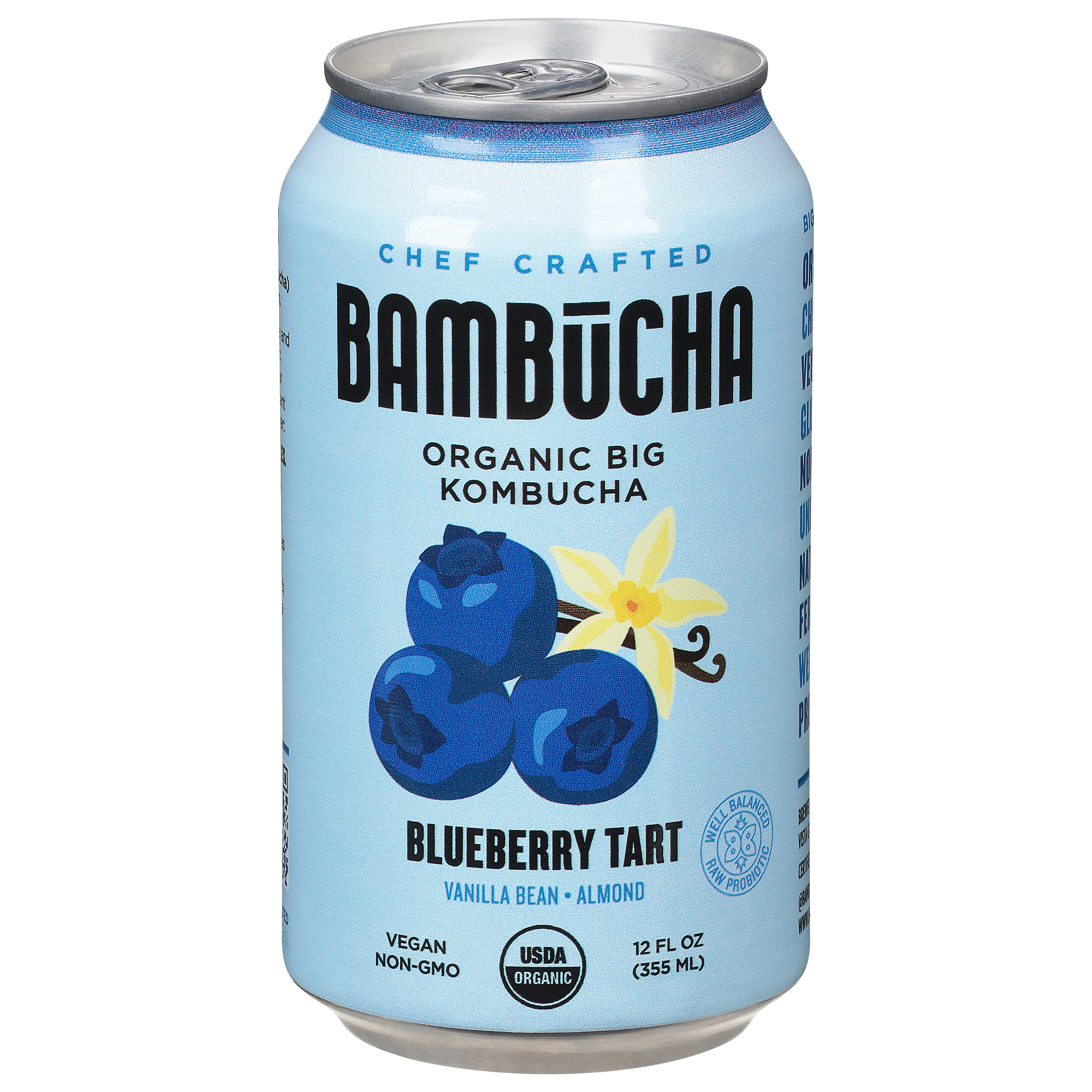 Bambucha Blueberry Tart Big Organic Kombucha