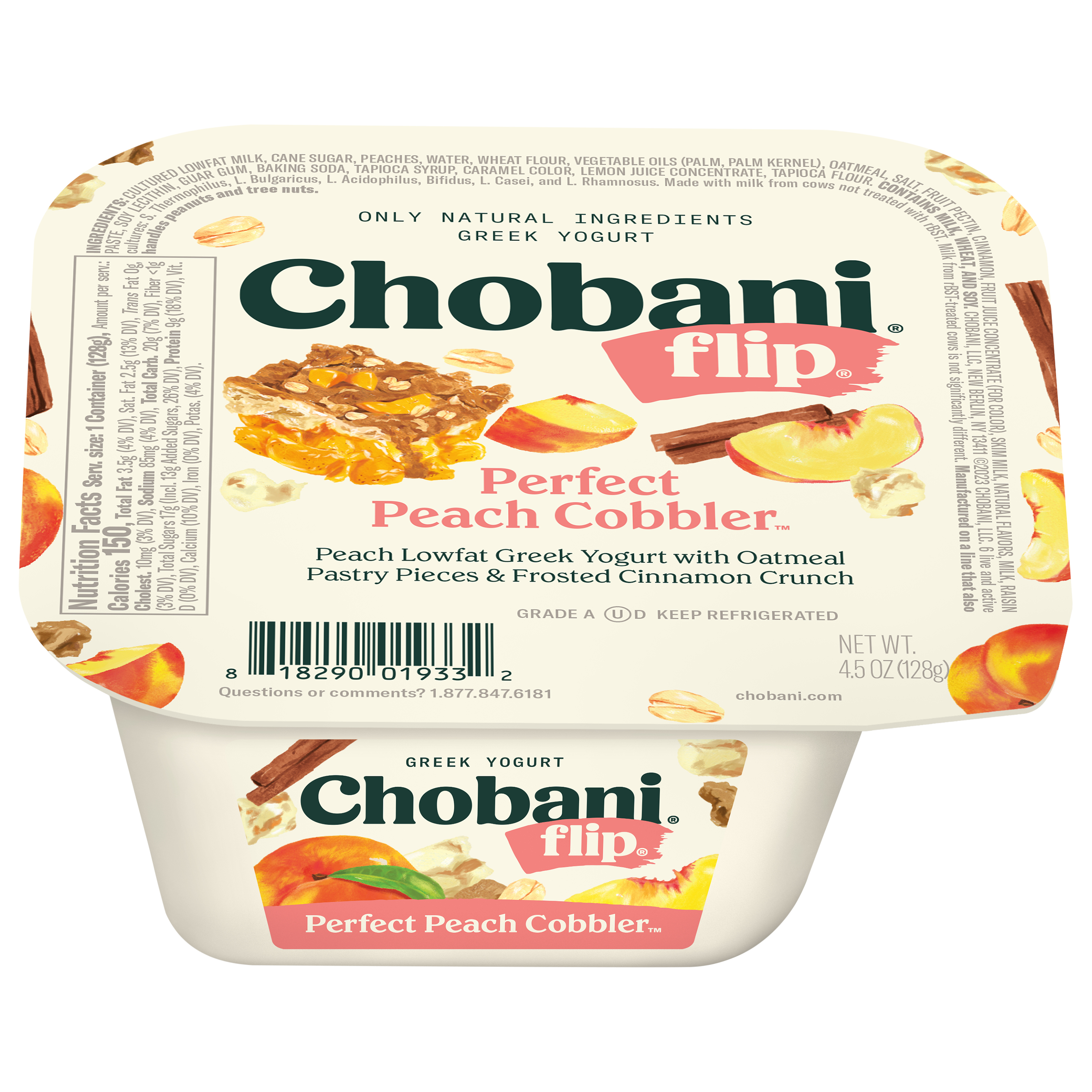 Chobani Flip Greek Perfect Peach Cobbler Yogurt