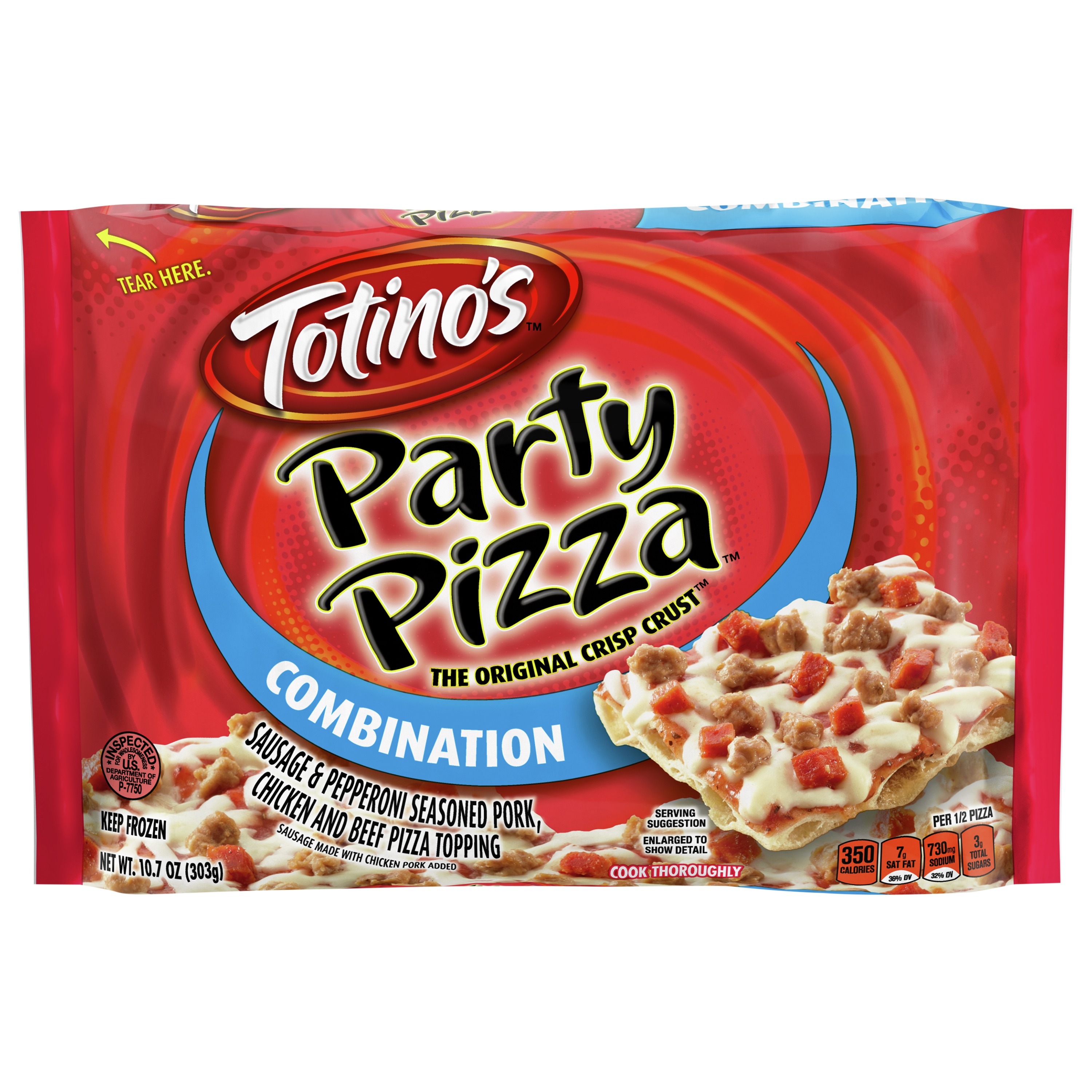 Totino's Combination Party Pizza 10.7 oz