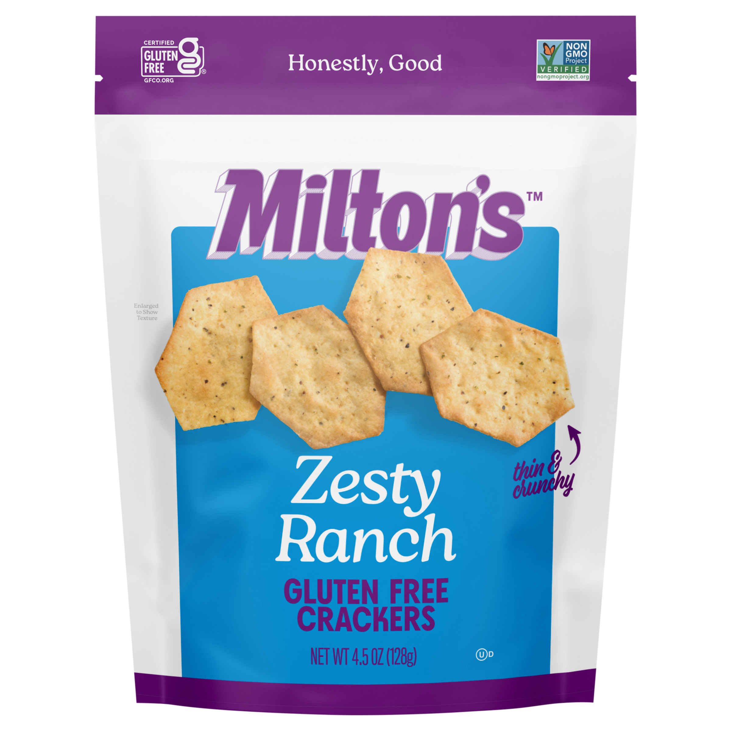 Milton's Gluten Free Crackers - Zesty Ranch,