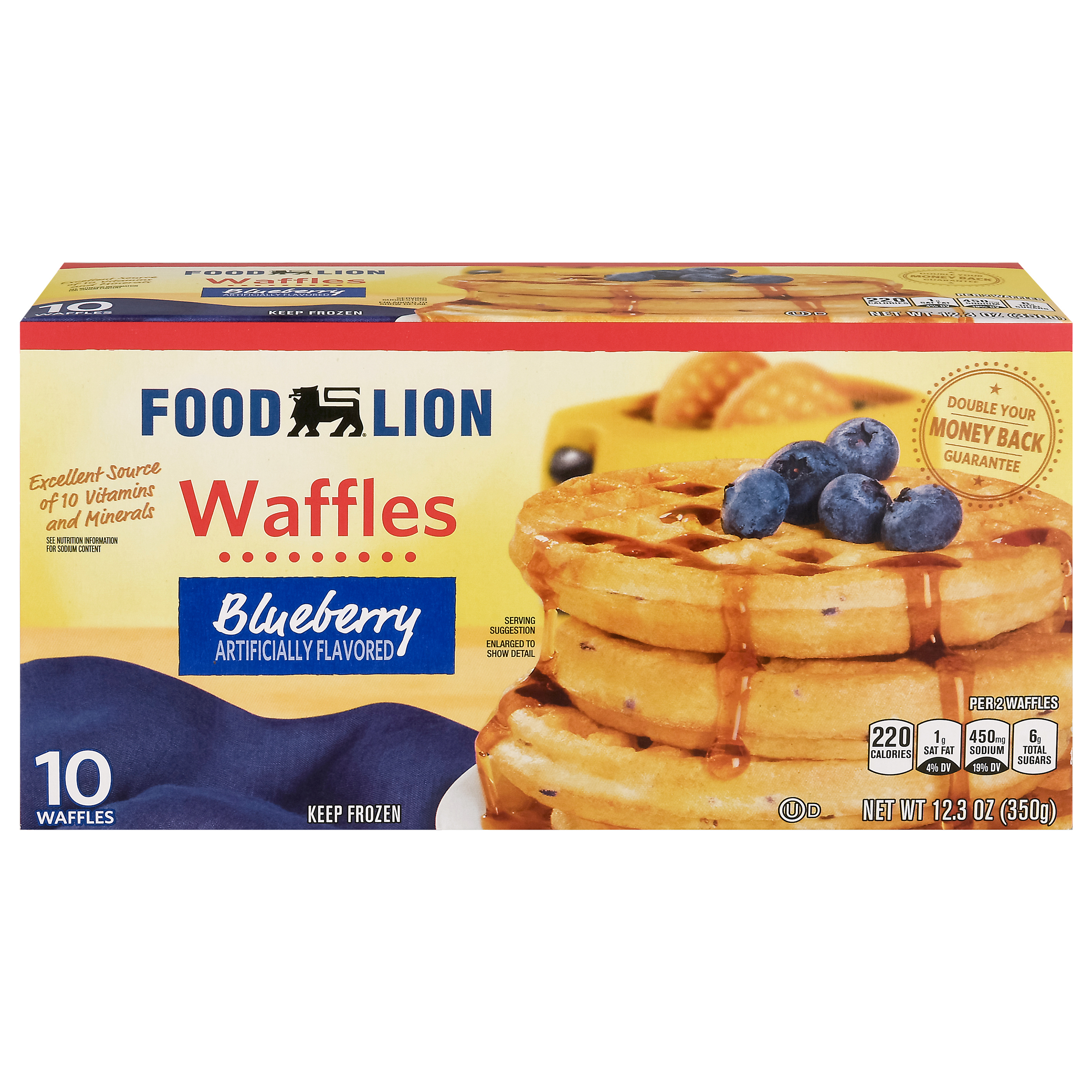 Food Lion Blueberry Waffles 10 ea