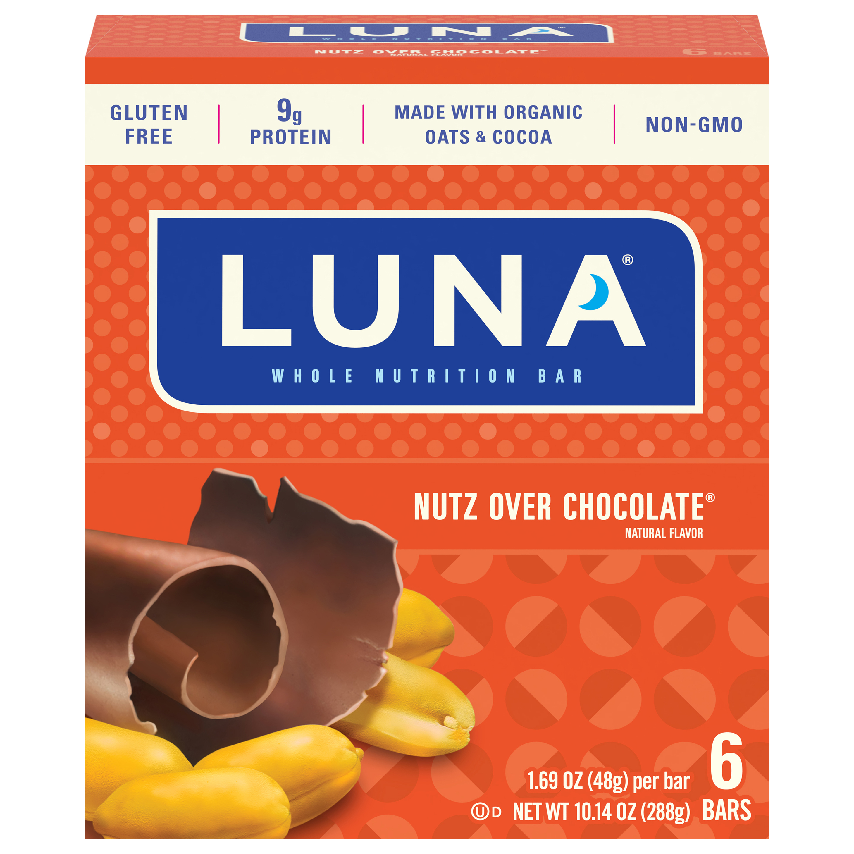 Luna Whole Nutz over Chocolate Nutrition Bars